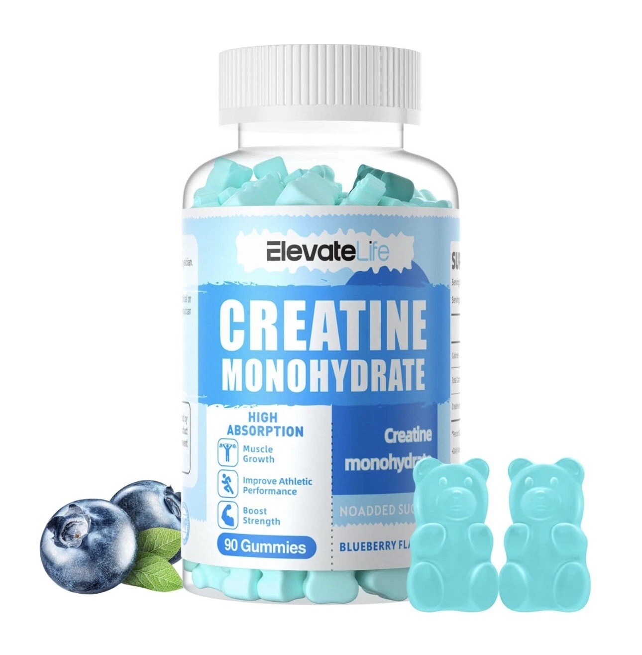 ElevateLife Creatine MonohydrateGummies 5000mg for Men & WomenBlueberry Pineap