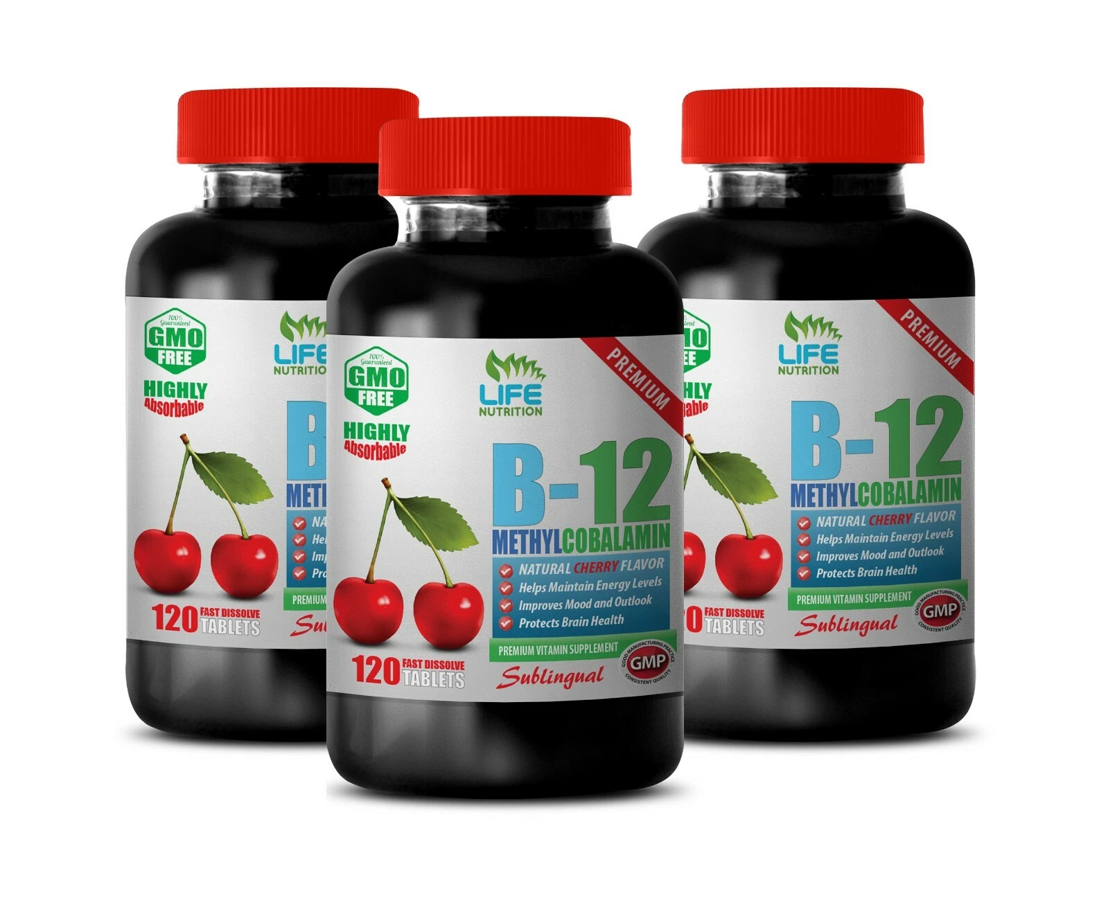 bone strength - B-12 METHYLCOBALAMIN - neuro clarity brain memory boost 3 BOTTLE
