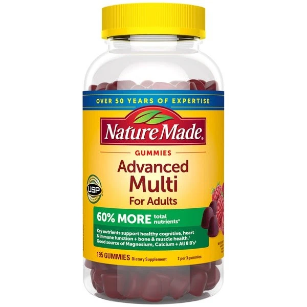 Nature Made Advanced Multivitamin Gummies for Adults, 195 Count