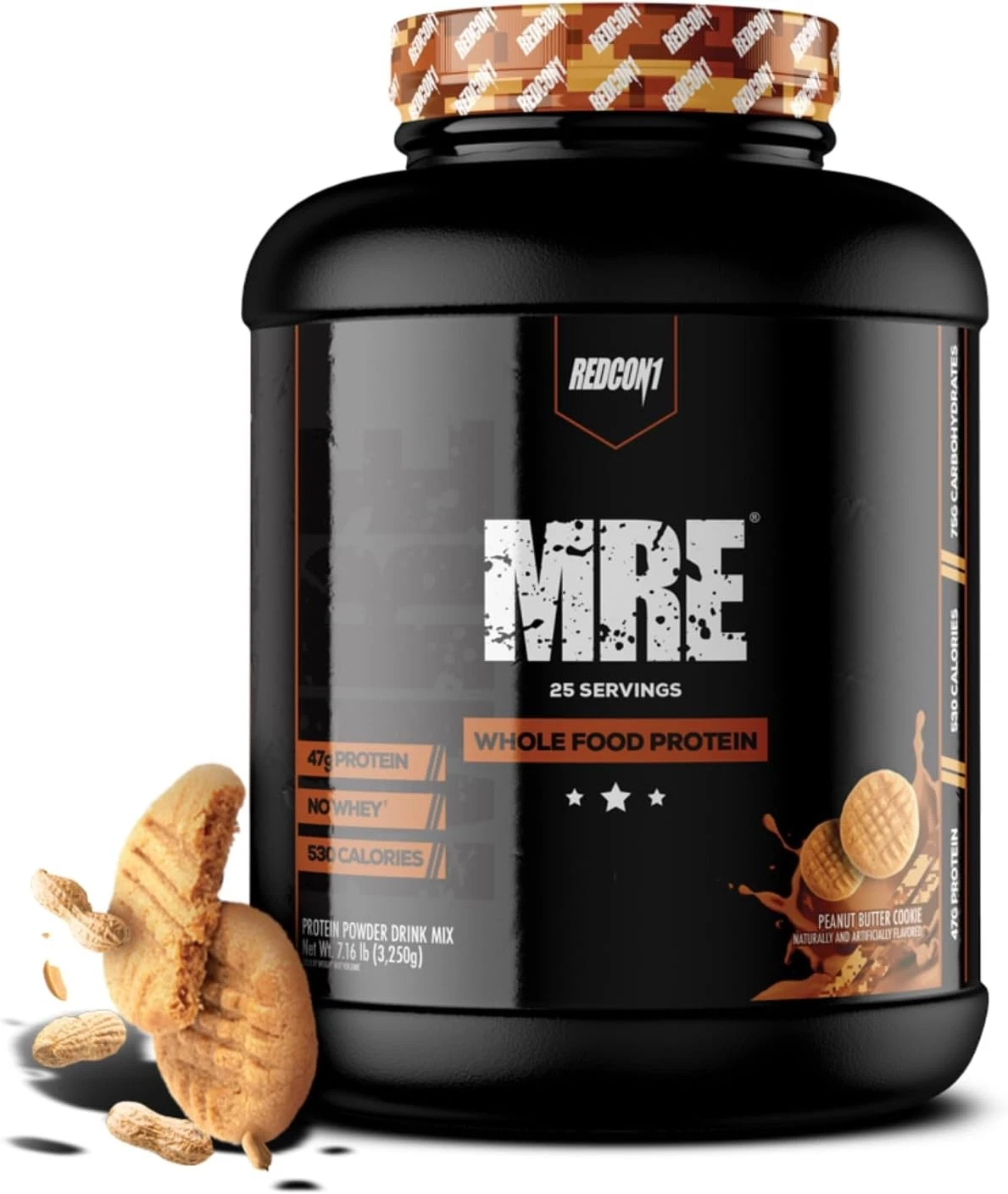 REDCON1 MRE Protein Powder, Peanut Butter Cookie - Meal Replacement Protein Blen