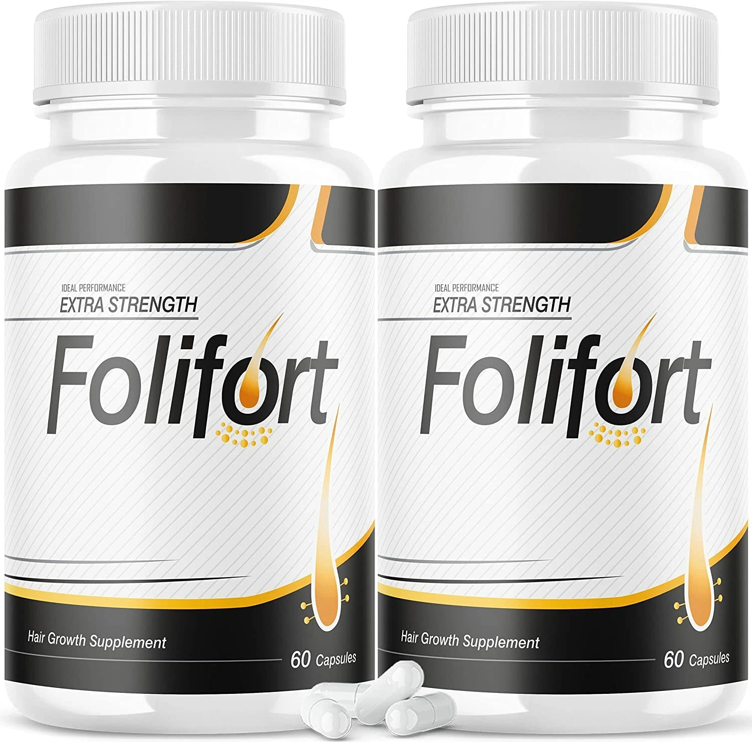 Folifort Hair Growth Pills Felfort Extra Strength Vitamins Supplement (2 Pack)