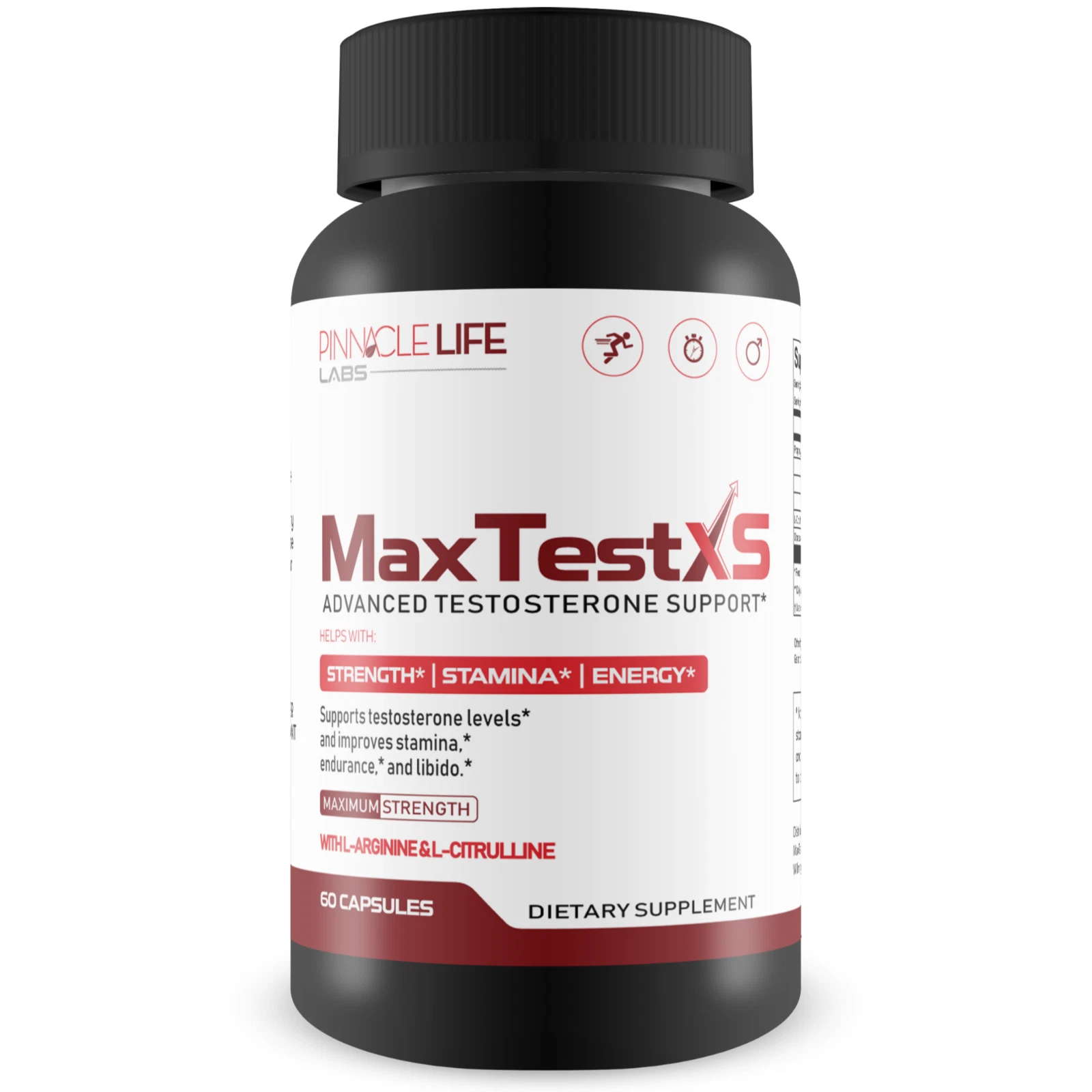 Max Test XS Advanced Testosterone Support - Increase Strength & Energy - 60 caps
