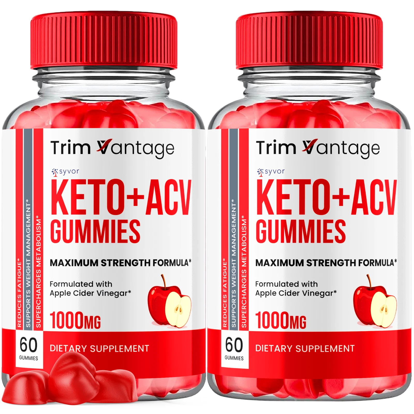 Trim Vantage Keto ACV Gummies Maximum Strength Vitamin Formula 120 Gummies