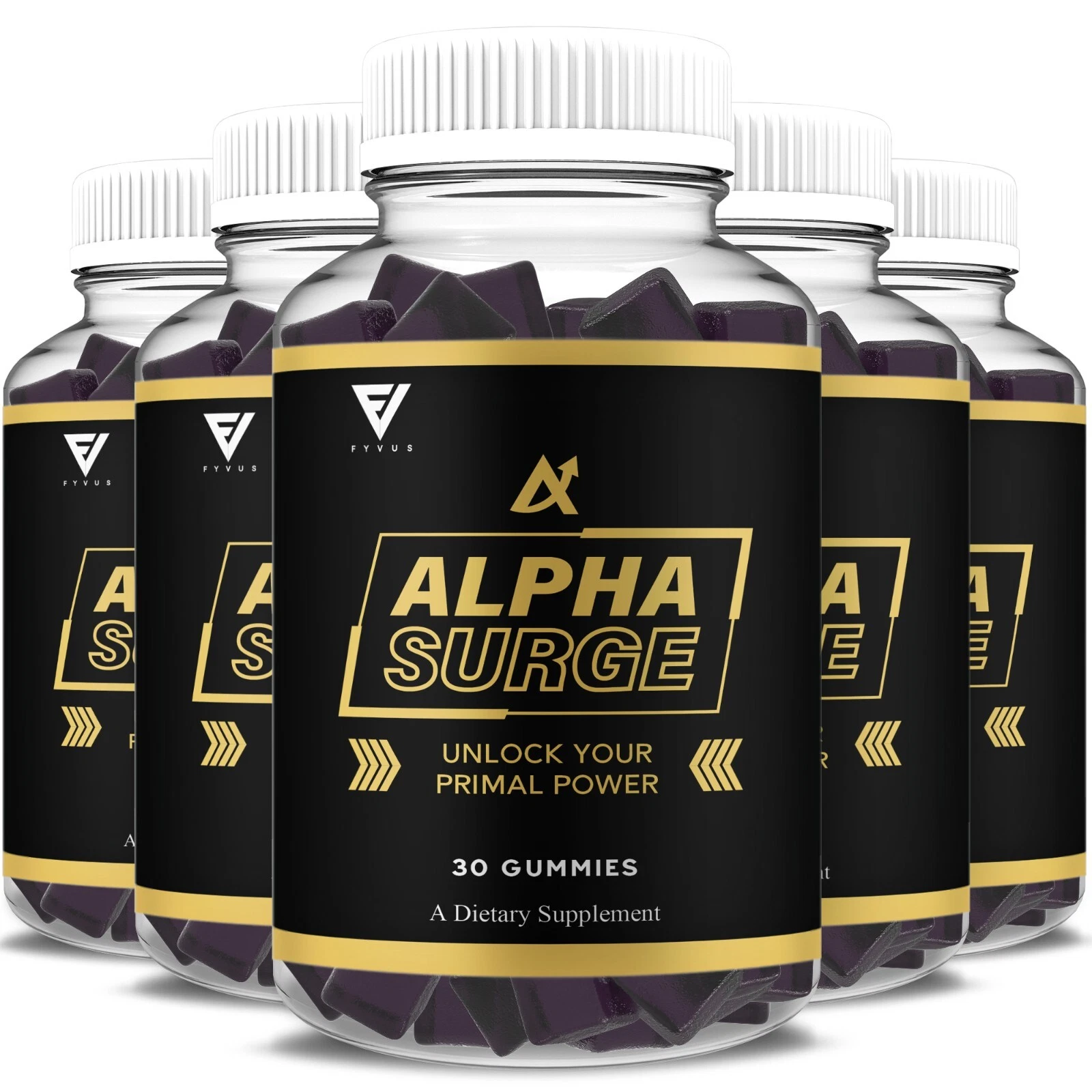 (5 Pack) Alpha Surge Male Gummies, AlphaSurge Maximum Support (5 Month Supply)