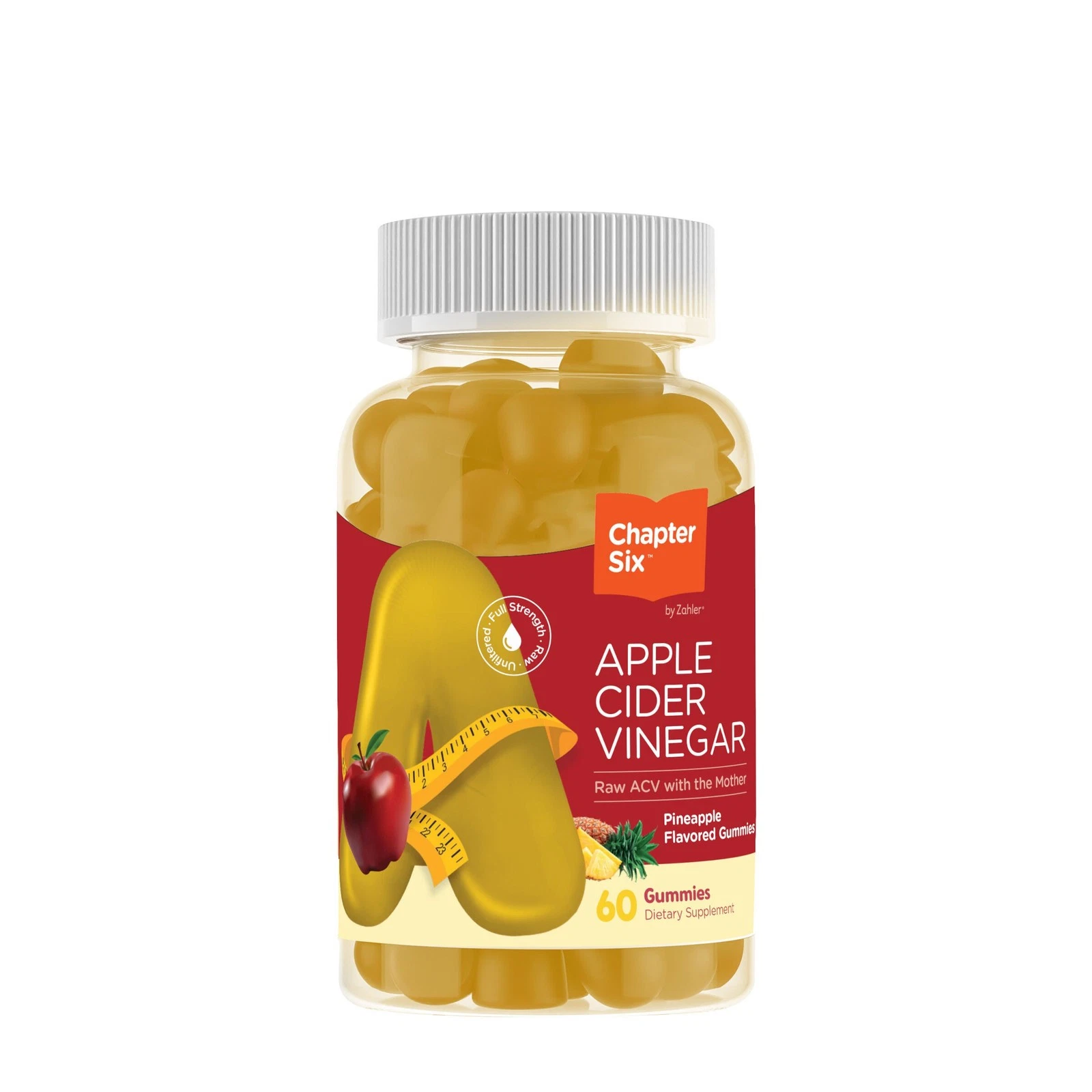 Apple Cider Vinegar Gummy - Pineapple - 60 Gummies (60 Servings)