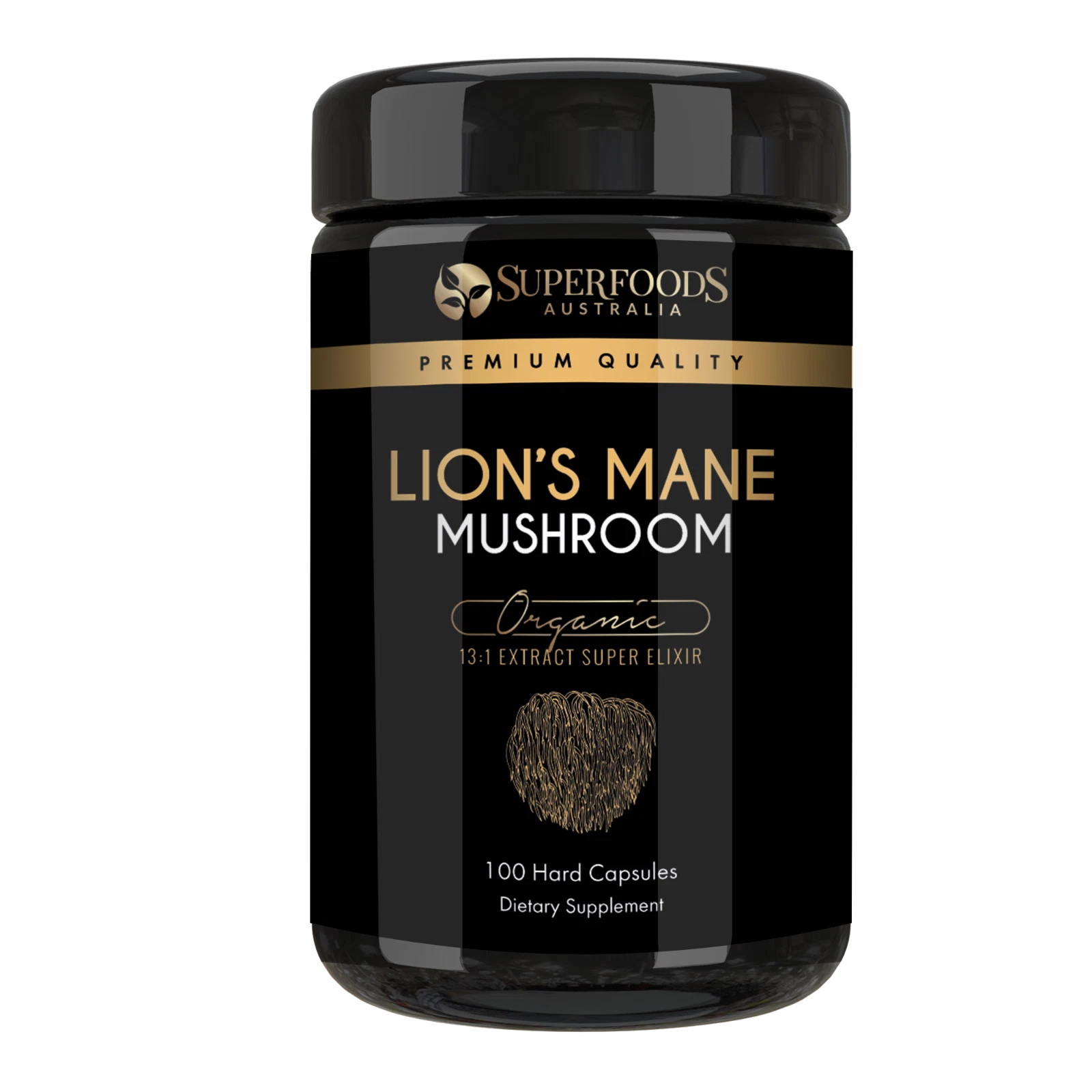 Lions mane 30:1 Extract Powder 100 Capsules - Organic high quality