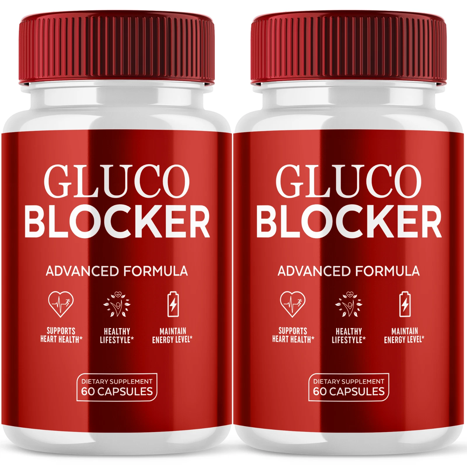 Gluco Blocker Blood Sugar Support Formula Advanced Glycogen Support 120 Capsules