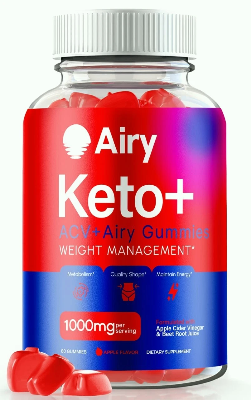 Airy Keto + ACV Advanced Weight Loss Gummies to Burn Fat for Energy 60ct