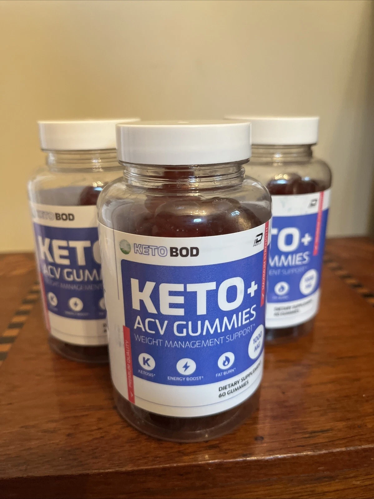 (3 Pack) KetoBod Keto + ACV Gummies for Advanced Weight Loss and Energy