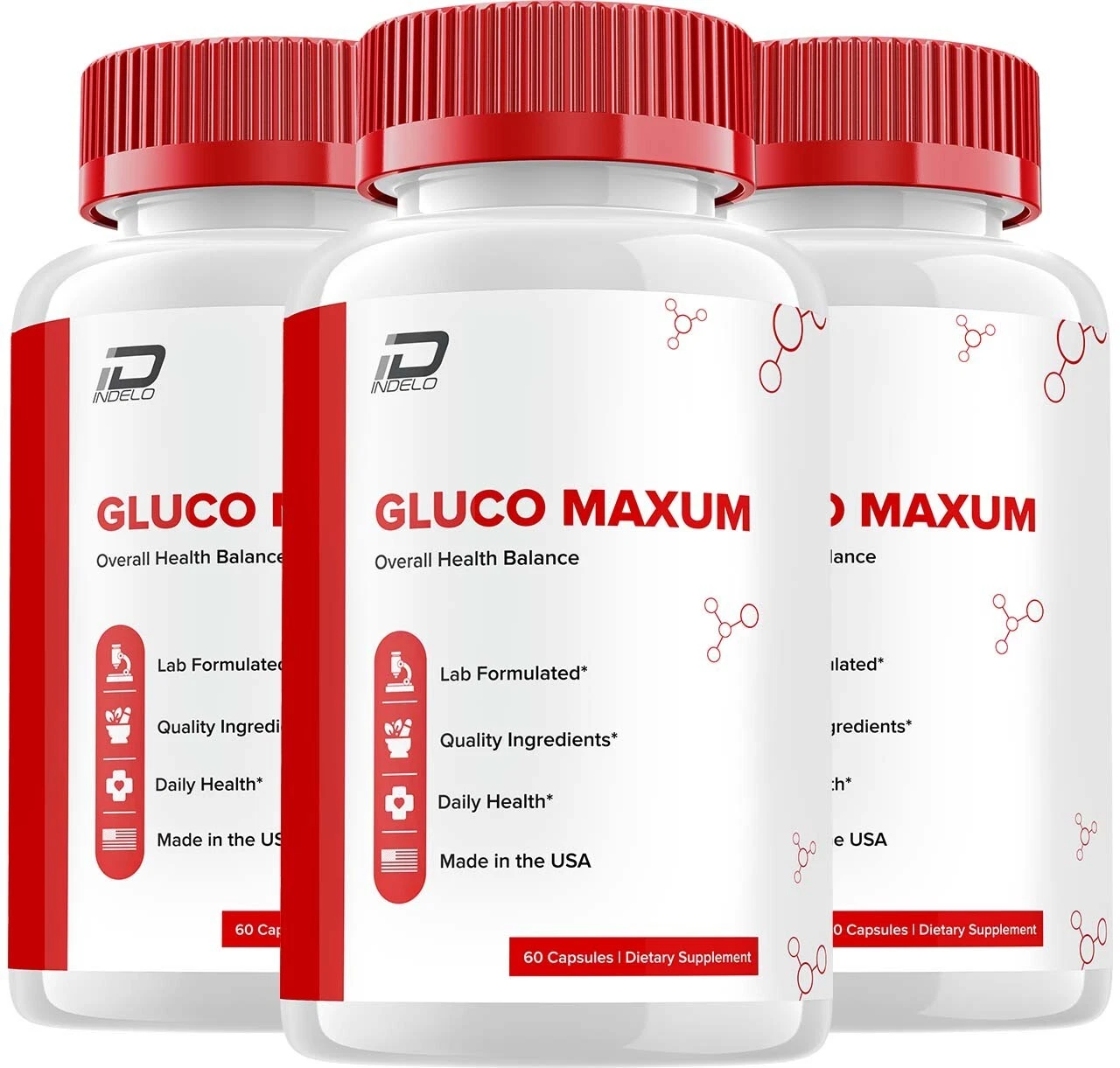 (3 Pack) Gluco Maxum Capsules – Gluco Max Pills Advanced Supplement, All Natural