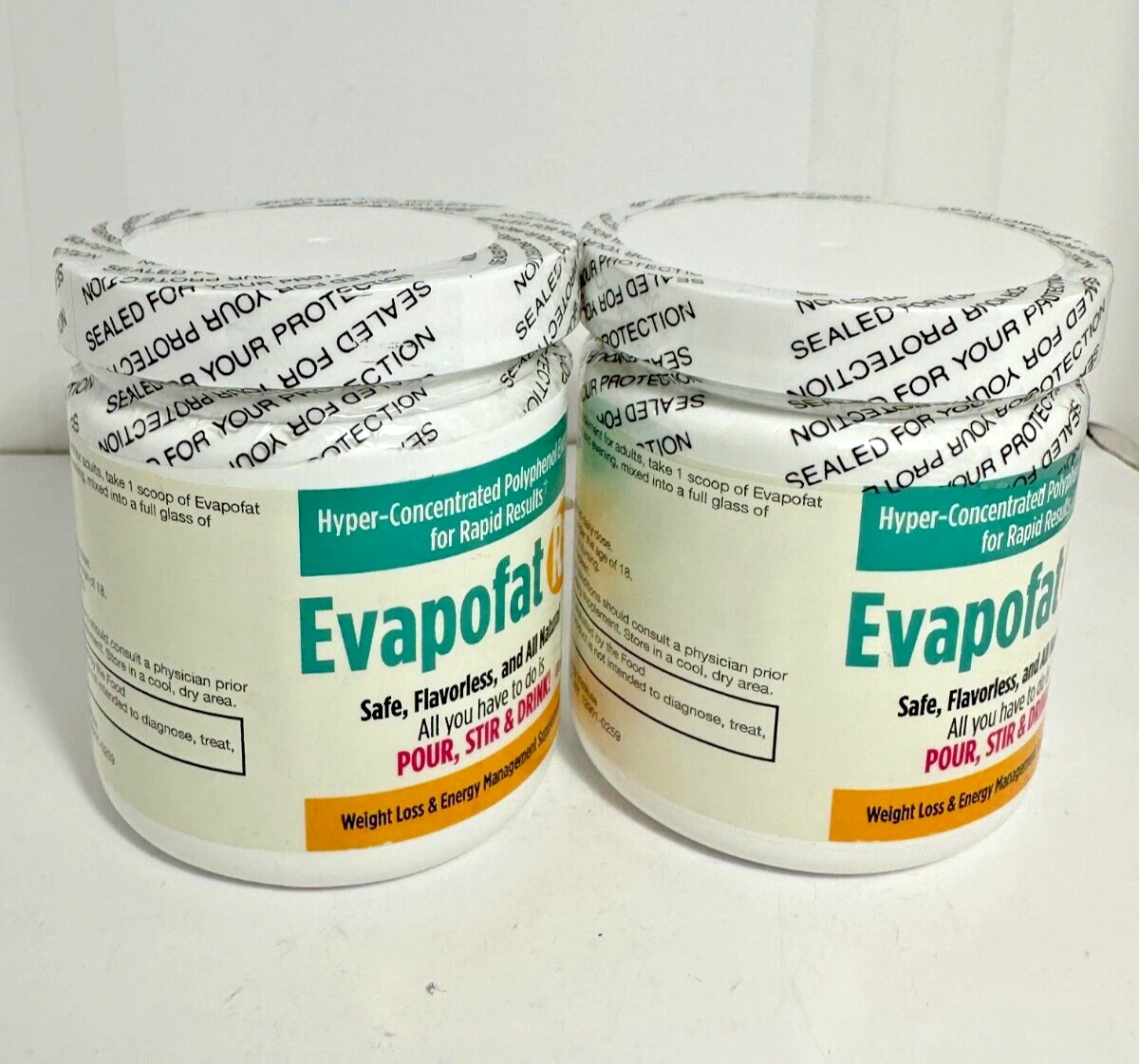 (Lot of 2) Evapofat Weight Loss & Energy Management Supplement 120g each
