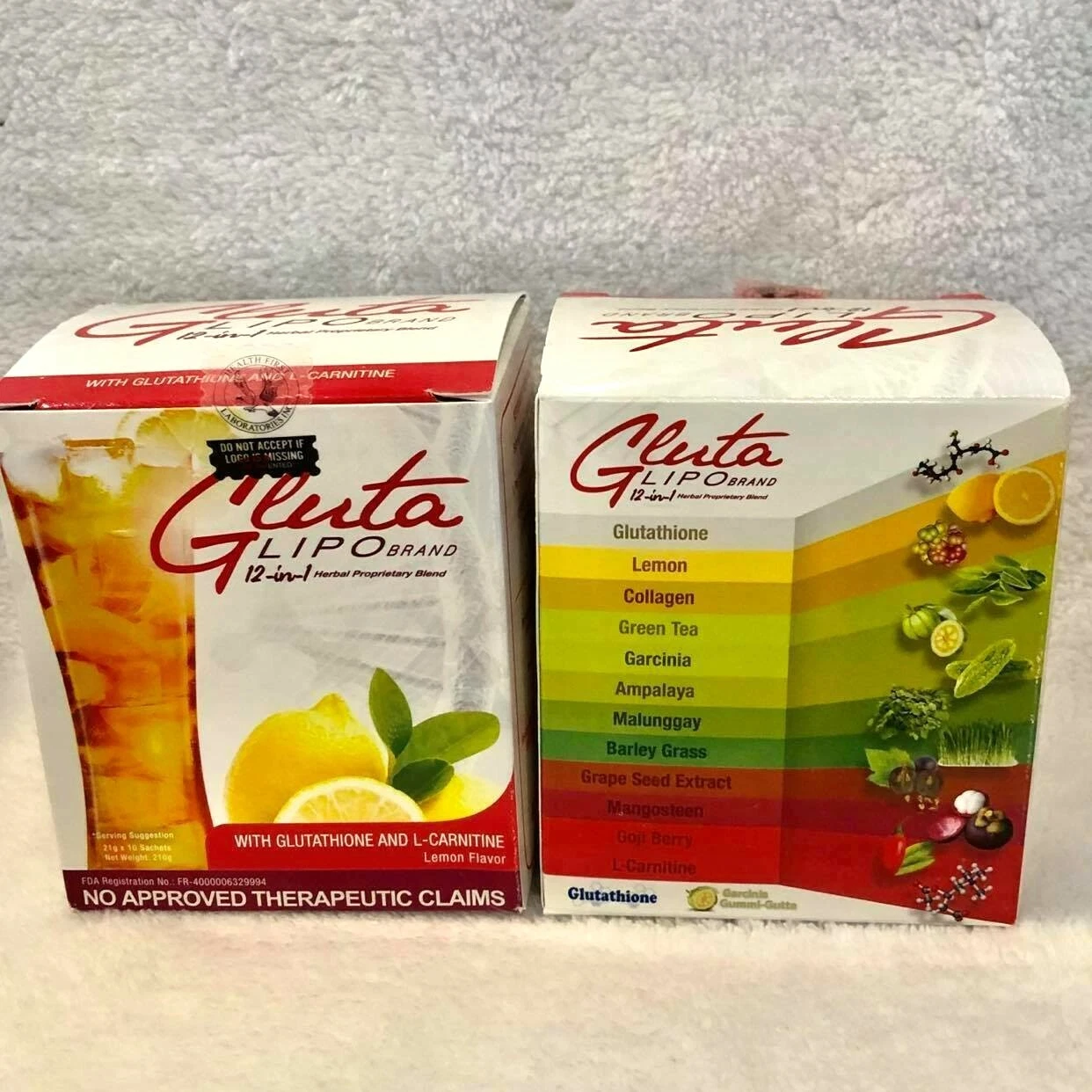 Gluta Lipo Juice Detox Slimming Whitening Anti-Aging Lemon Flavor