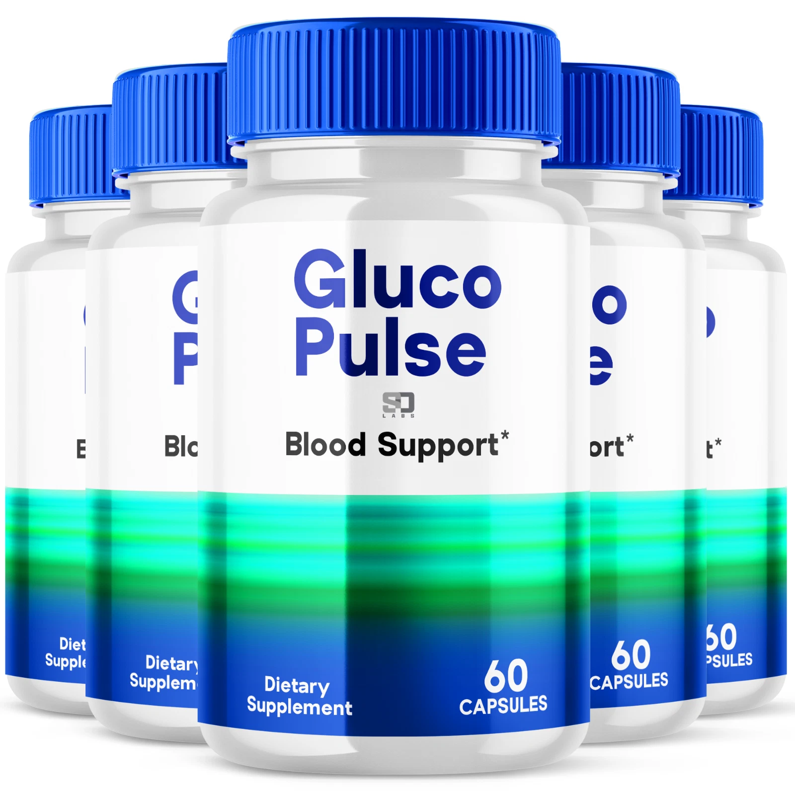 (5 Pack) Gluco Pulse Blood Pills Blood Sugar Health Support Formula 300 Capsules