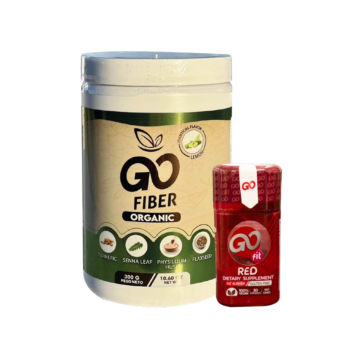 Kit Go Fit Red fat burner 30 caps + Go fiber 300 gr