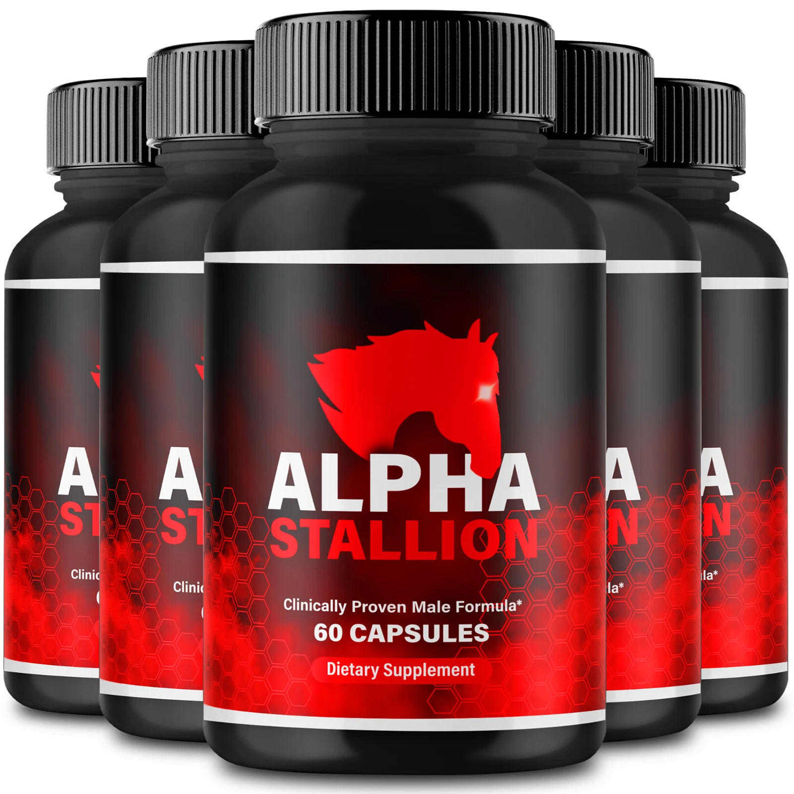 (5 Pack) Alpha Stallion Men Performance Capsules, AlphaStallion Male Pills