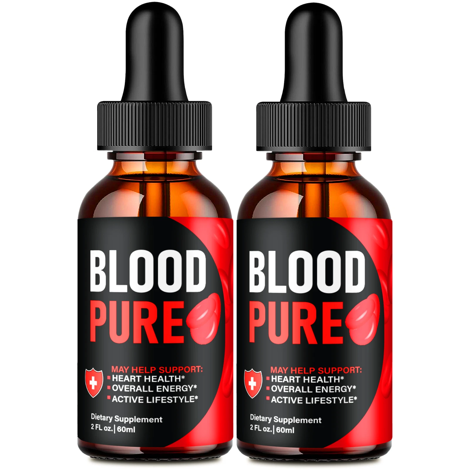 (2 Pack) Blood Pure Drops, BloodPure Advanced Blood Health Support Droppers