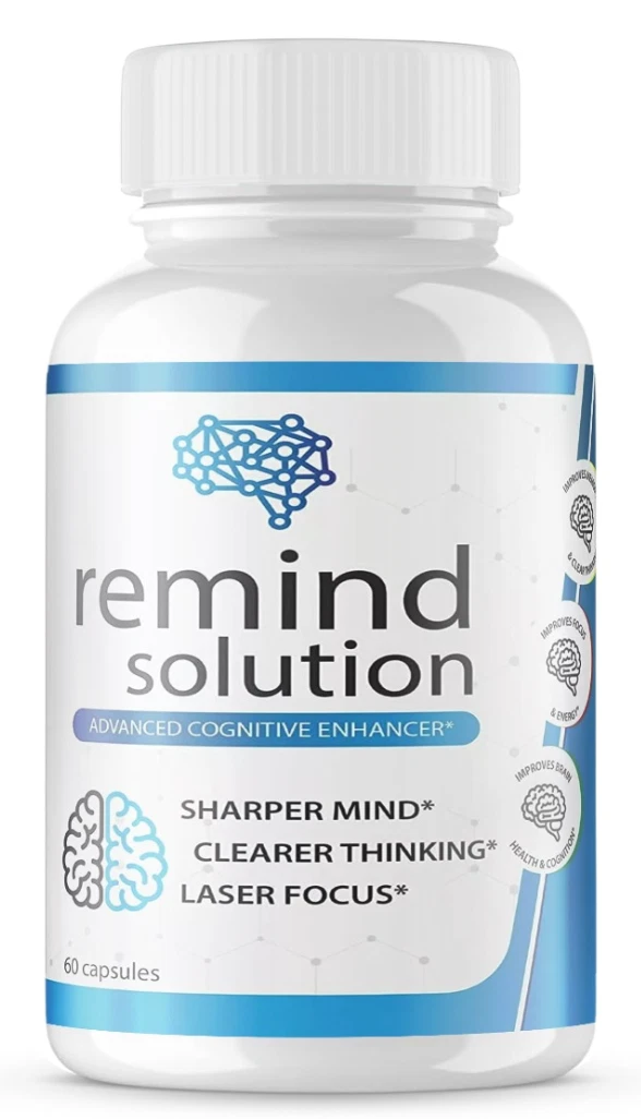 Remind Solution Advanced Cognitive Enhancer Adult Dietary Pills - (60 Capsules)