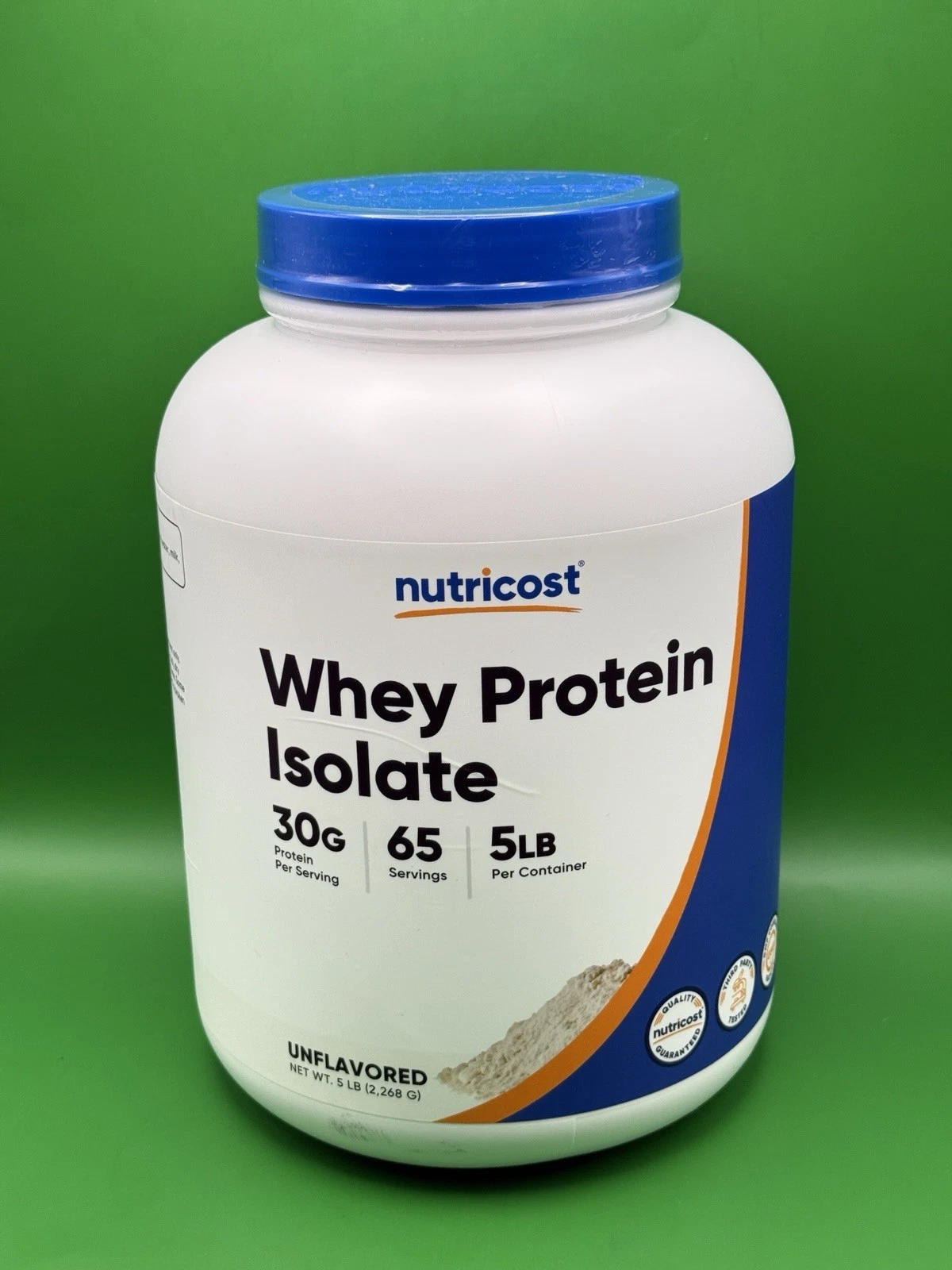 Nutricost Whey Protein Isolate (Unflavored) 5LBS Protein Powder 30g (Dented)