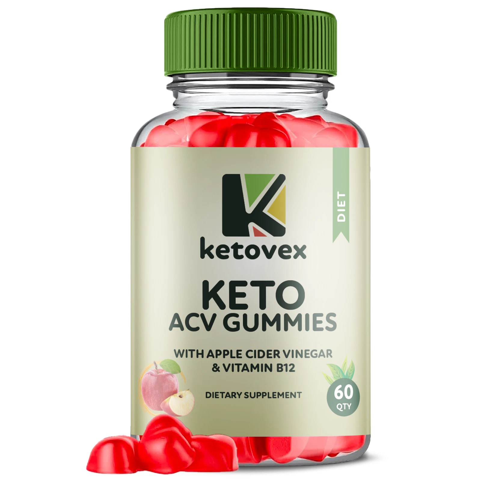 Ketovex Keto ACV Gummies, Keto Vex ACV for Weight Loss & Fat Burn (60 Gummies)