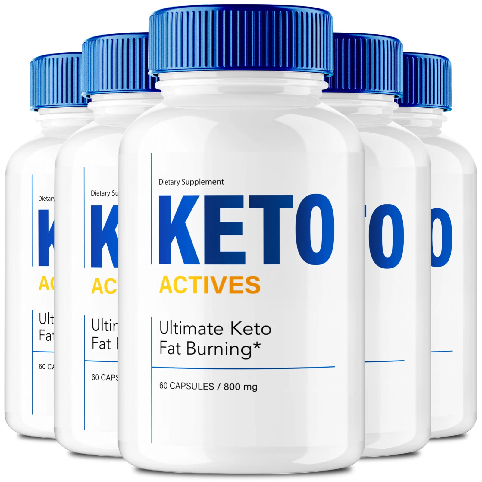 (5 Pack) Keto Actives Advanced Weight Loss Pills to Burn Stubborn Fat Energy