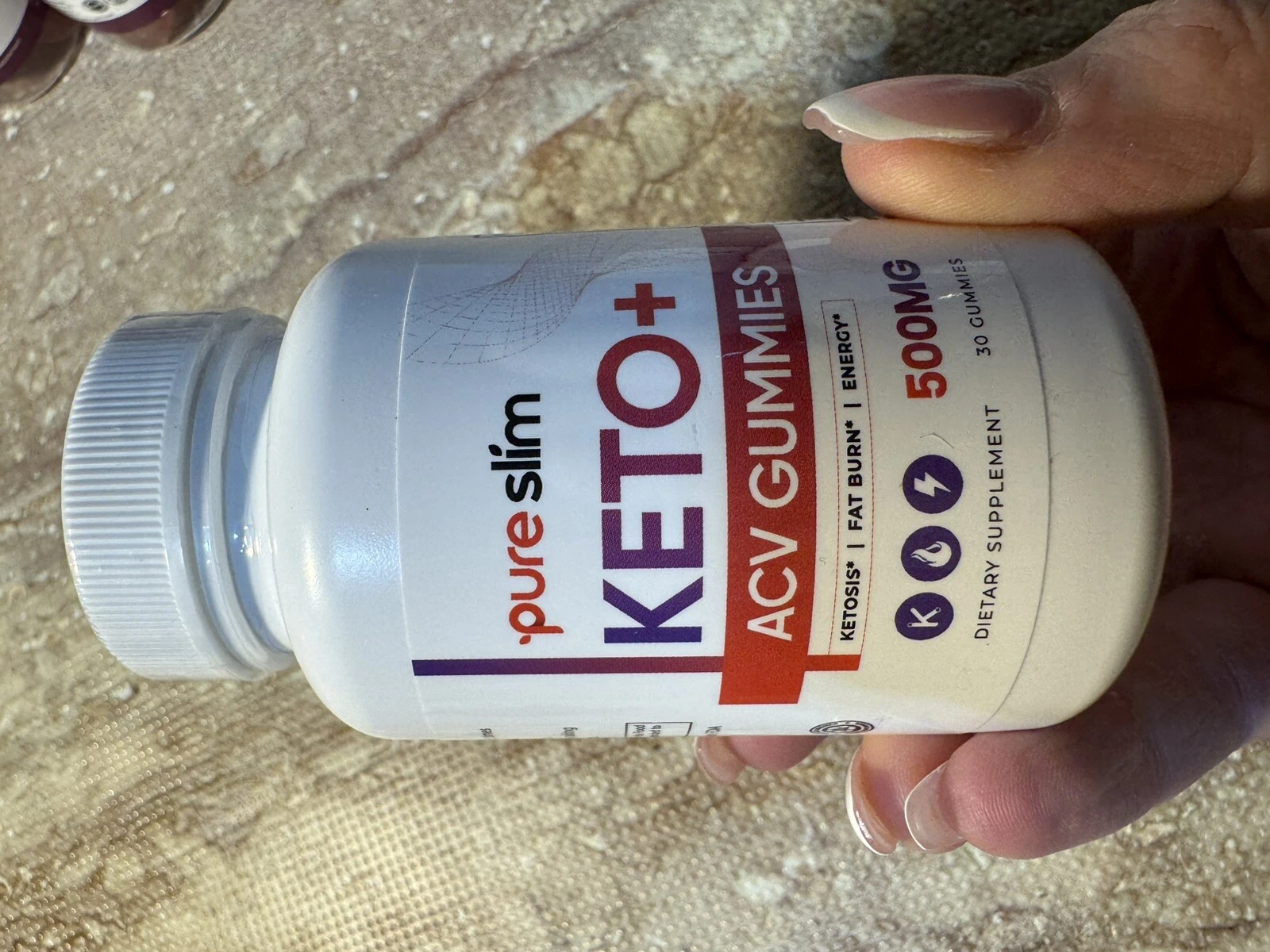 Pure Slim Keto + ACV Weight Loss Support 500mg 30 Gummies (LOT OF 2)