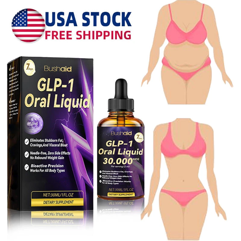 GLP-1 Weight Loss Fat Burner Drops Diet Supplement Slimming Drops 30ml