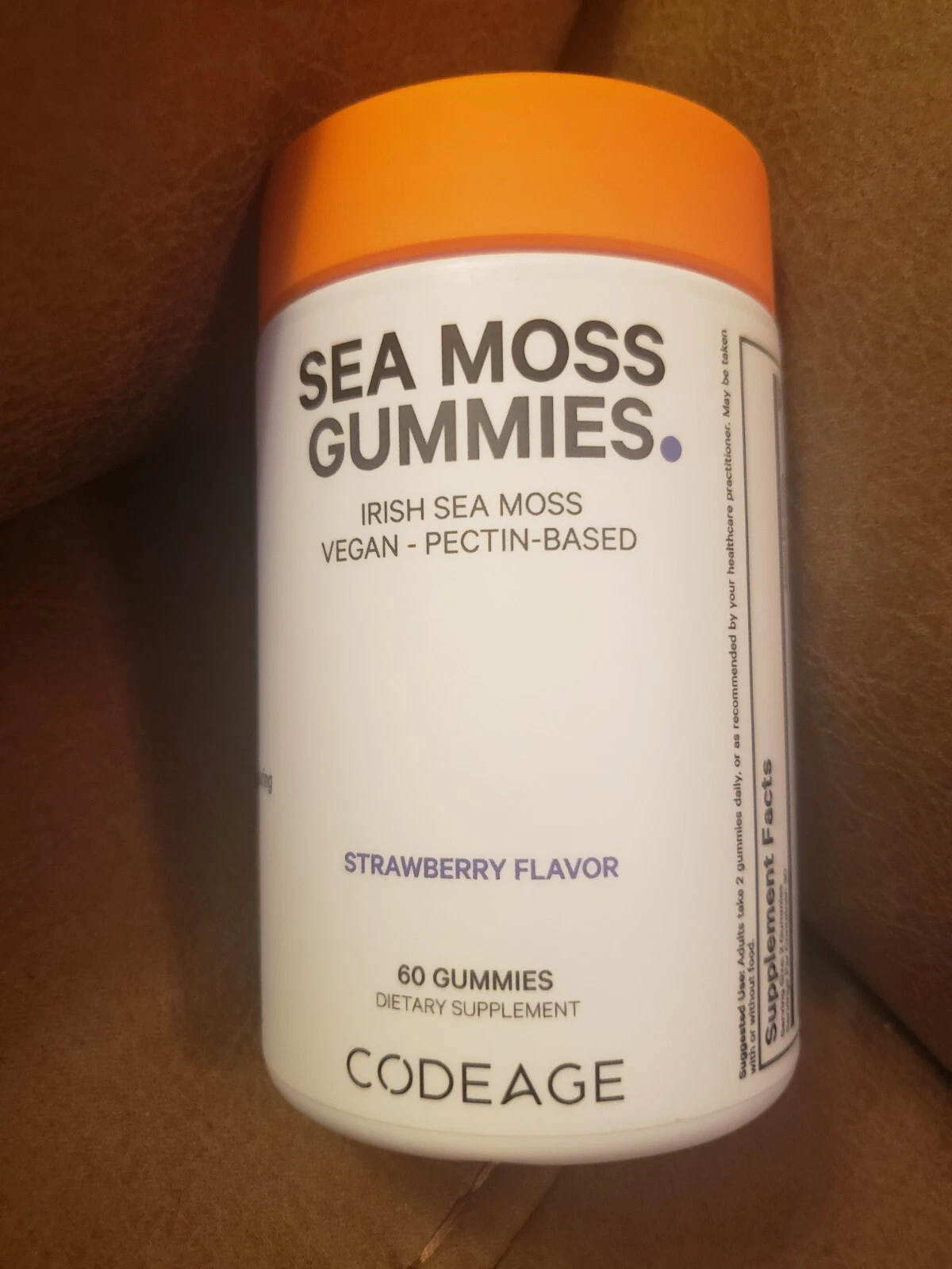 New, Codeage Irish Sea Moss Gummies, Vegan. Strawberry, 60 Gummies