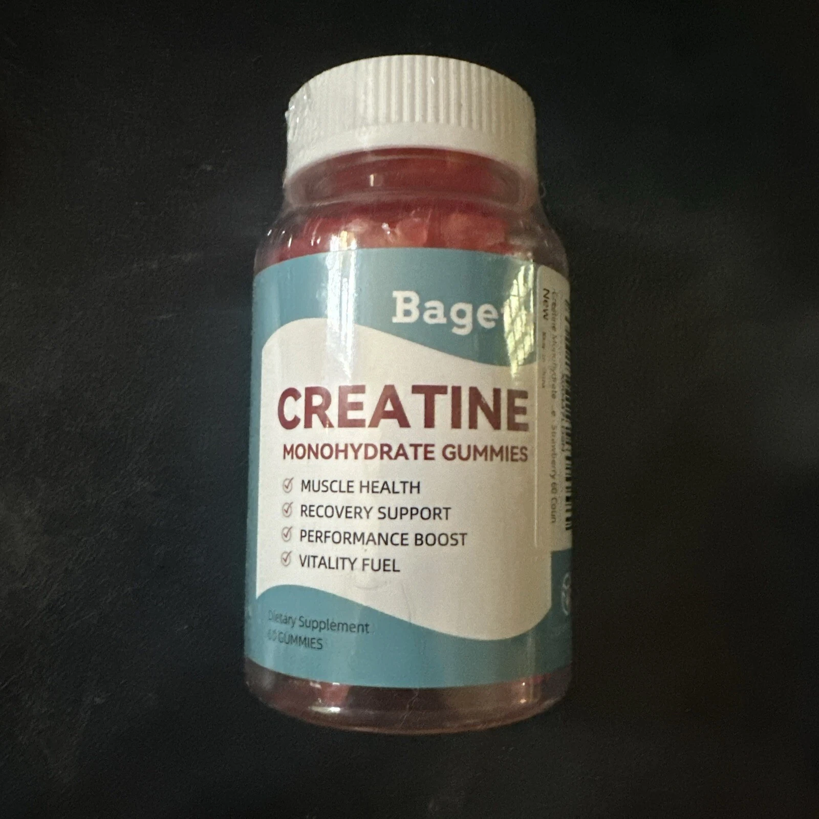 Bageto - Creatine Monohydrate - 60 Gummies - Strawberry Flavor - EXP 4/26