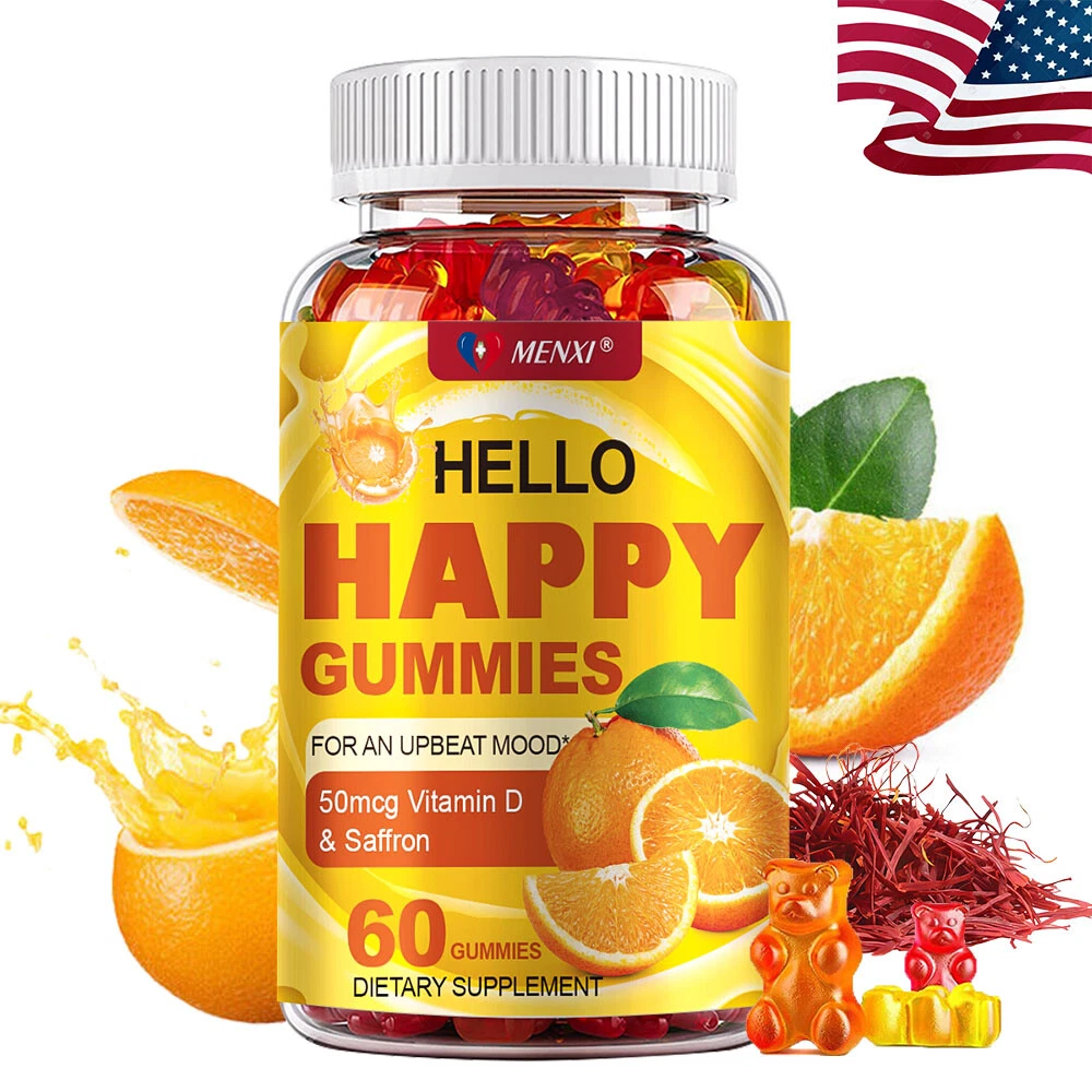 MENXI Anxiety Support Gummies - Mood Relaxation & Focus Clarity 60PCS US