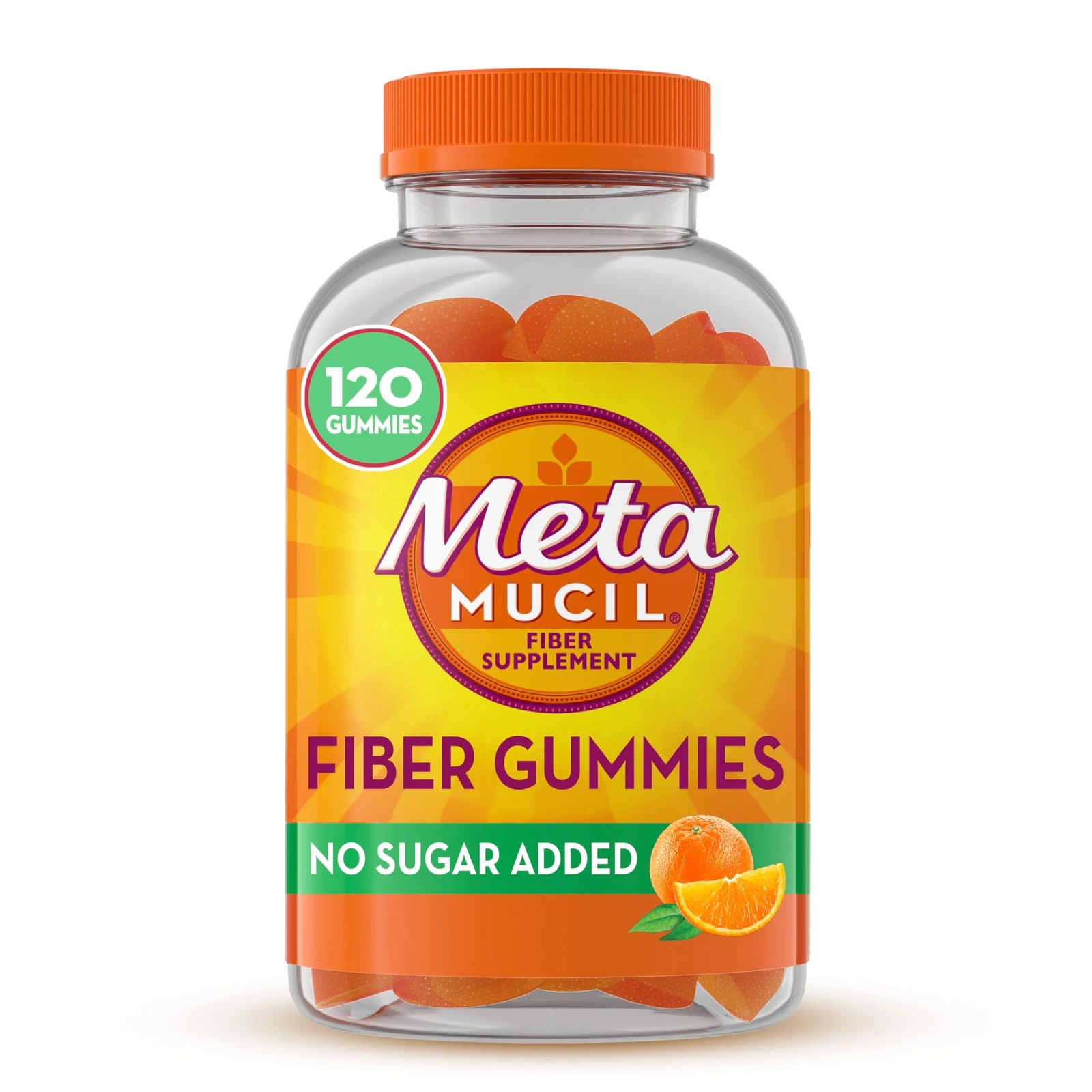 Metamucil Fiber Gummies 150ct Sugar- Orange Daily Gut Health Support