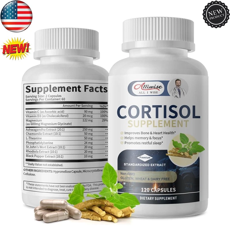 Adrenal Support Supplement Cortisol Support Stress Relief & Manager Gummies