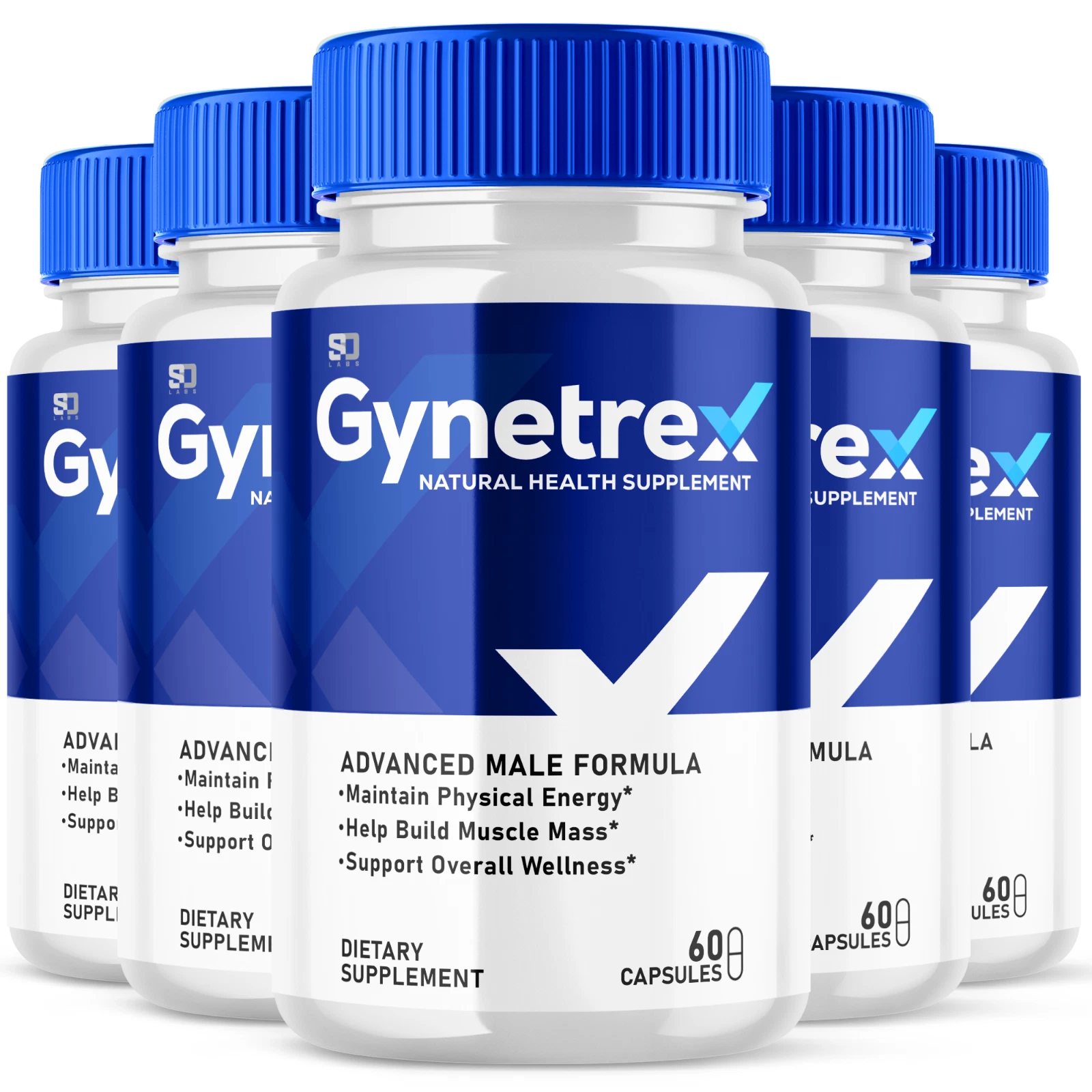 (5 Pack) Gynetrex Male Enhancement Pills - Maximize Energy, Vitality & Stamina