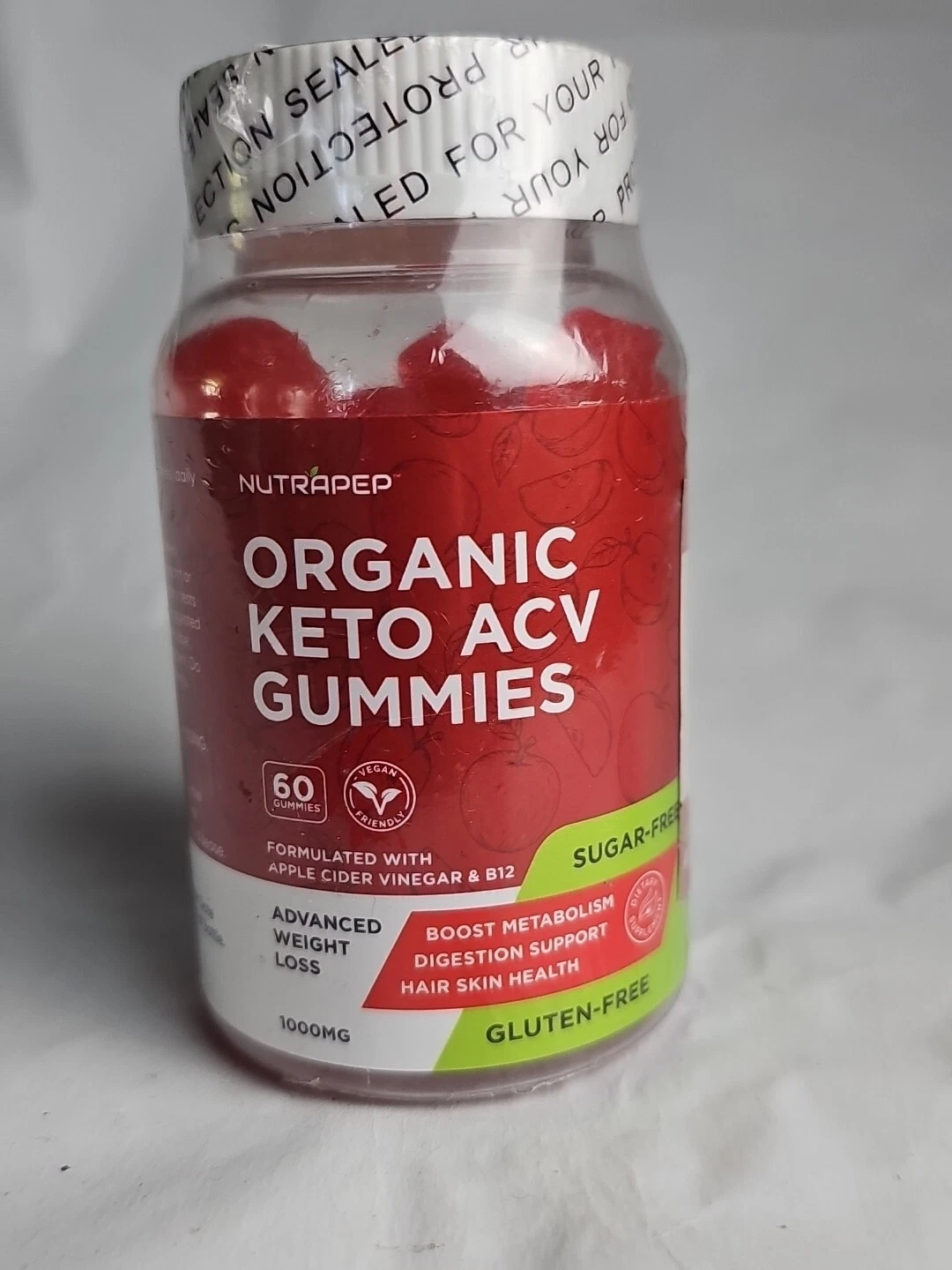 Nutrapep Keto ACV Gummies Extreme Weight Loss - Organic (60 Gummies) Exp: 12/25