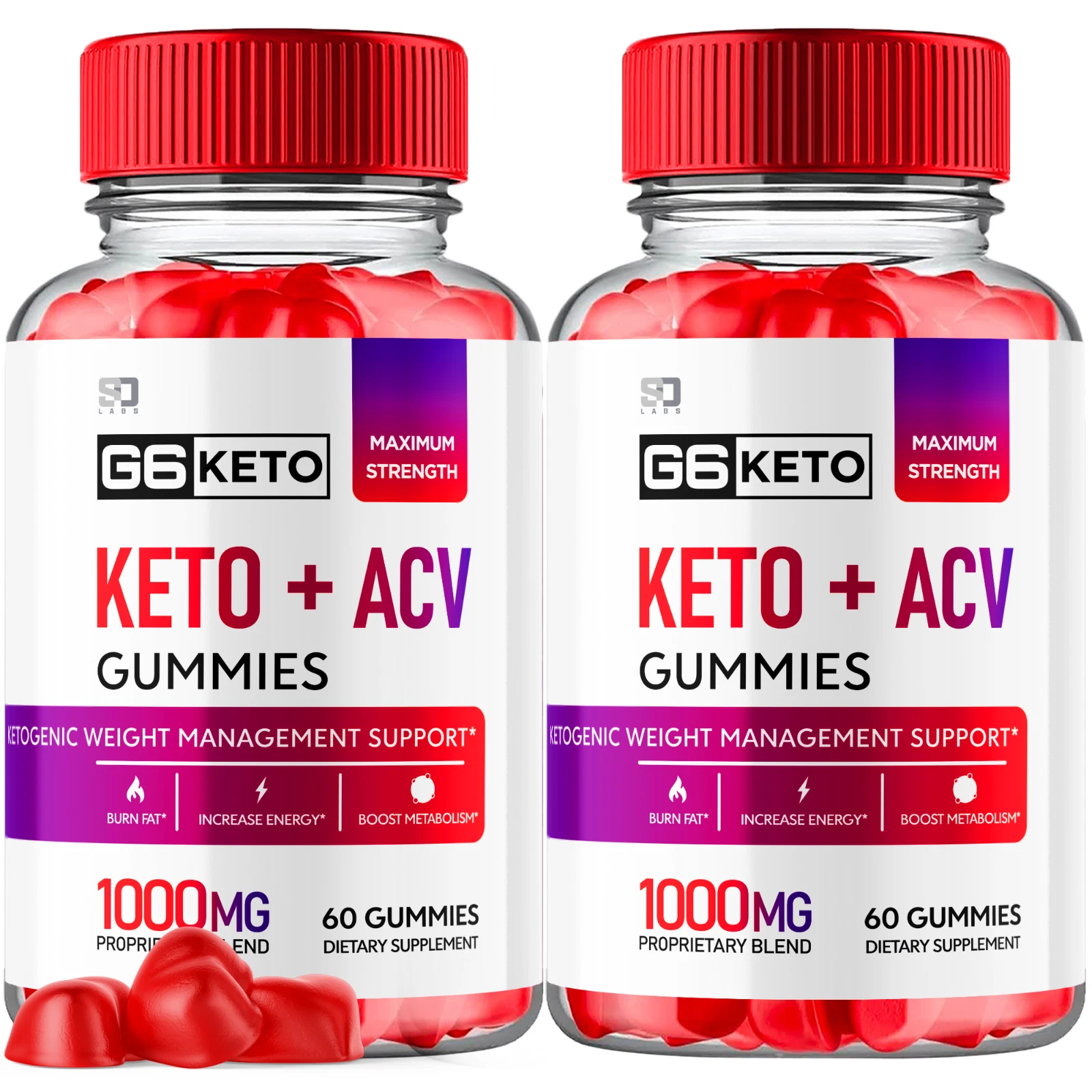 (2 Pack) G6 Keto ACV, G6 Keto ACV Gummies Advanced Weight Loss (120 Gummies)