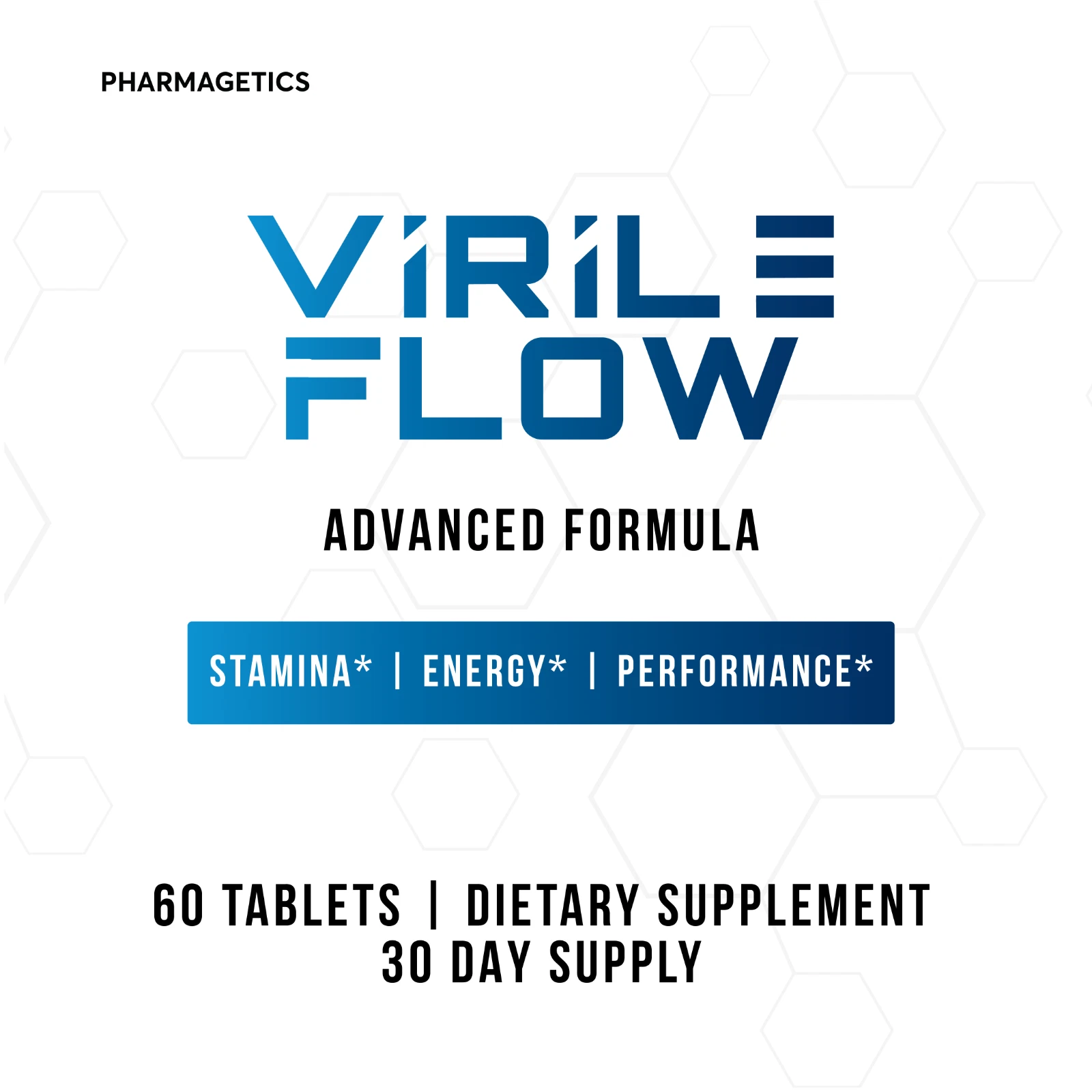 Virile Flow - Male Performance Supplement, Virility Pills - 60 Tablets Official