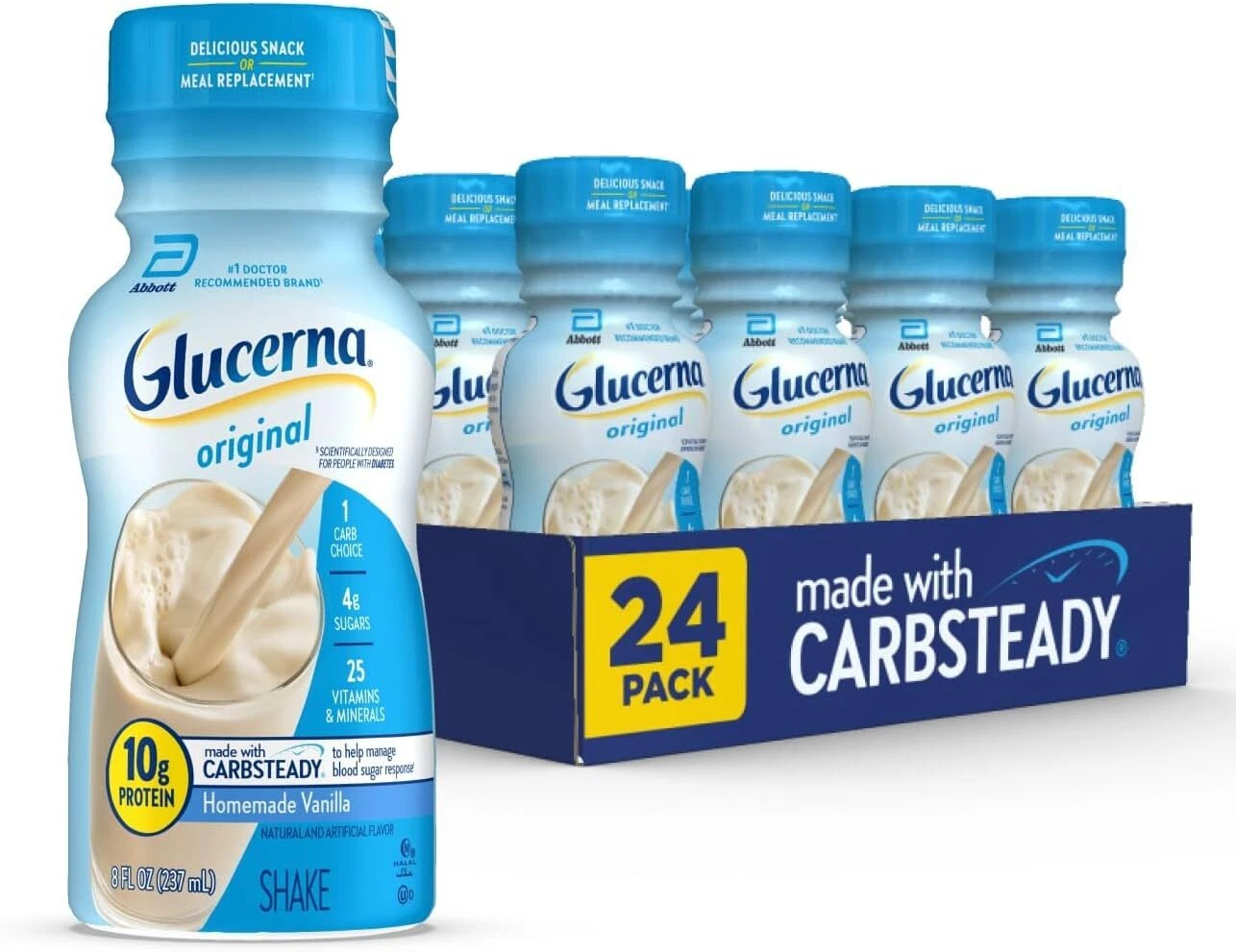 Glucerna Original Nutritional Shake, Diabetic Drink to Support Blood Sugar 10g