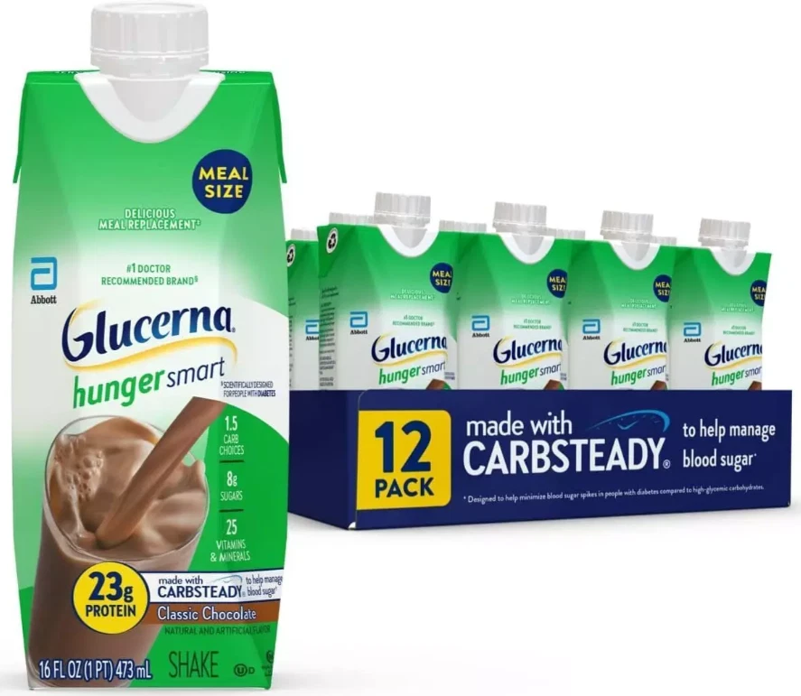 glucerna hunger smart meal shake/chocolate/12bottles/16oz