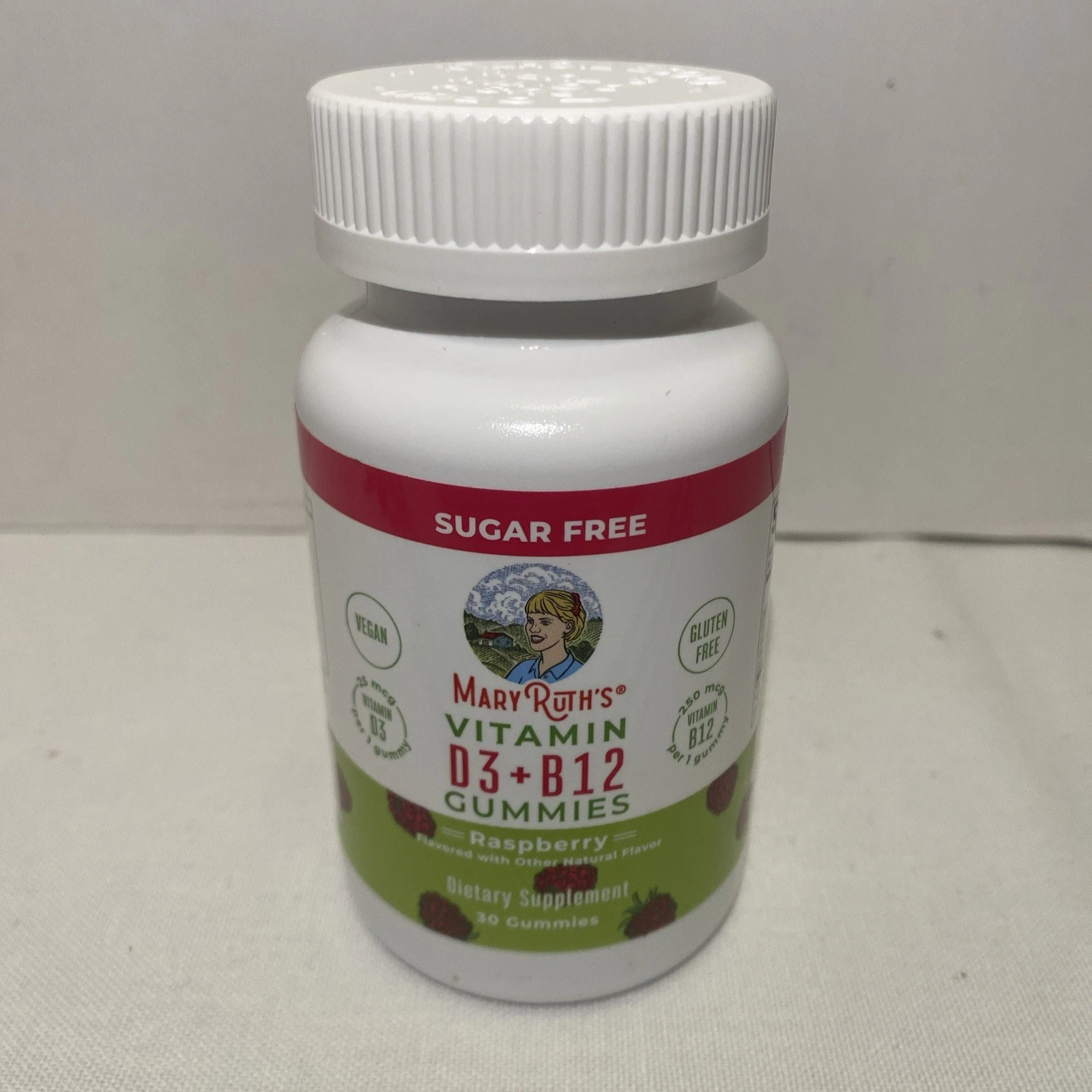 Mary Ruth's Vitamin D3 + B12 Raspberry 30 Gummies Sugar Free Exp 02/2026 SEALED