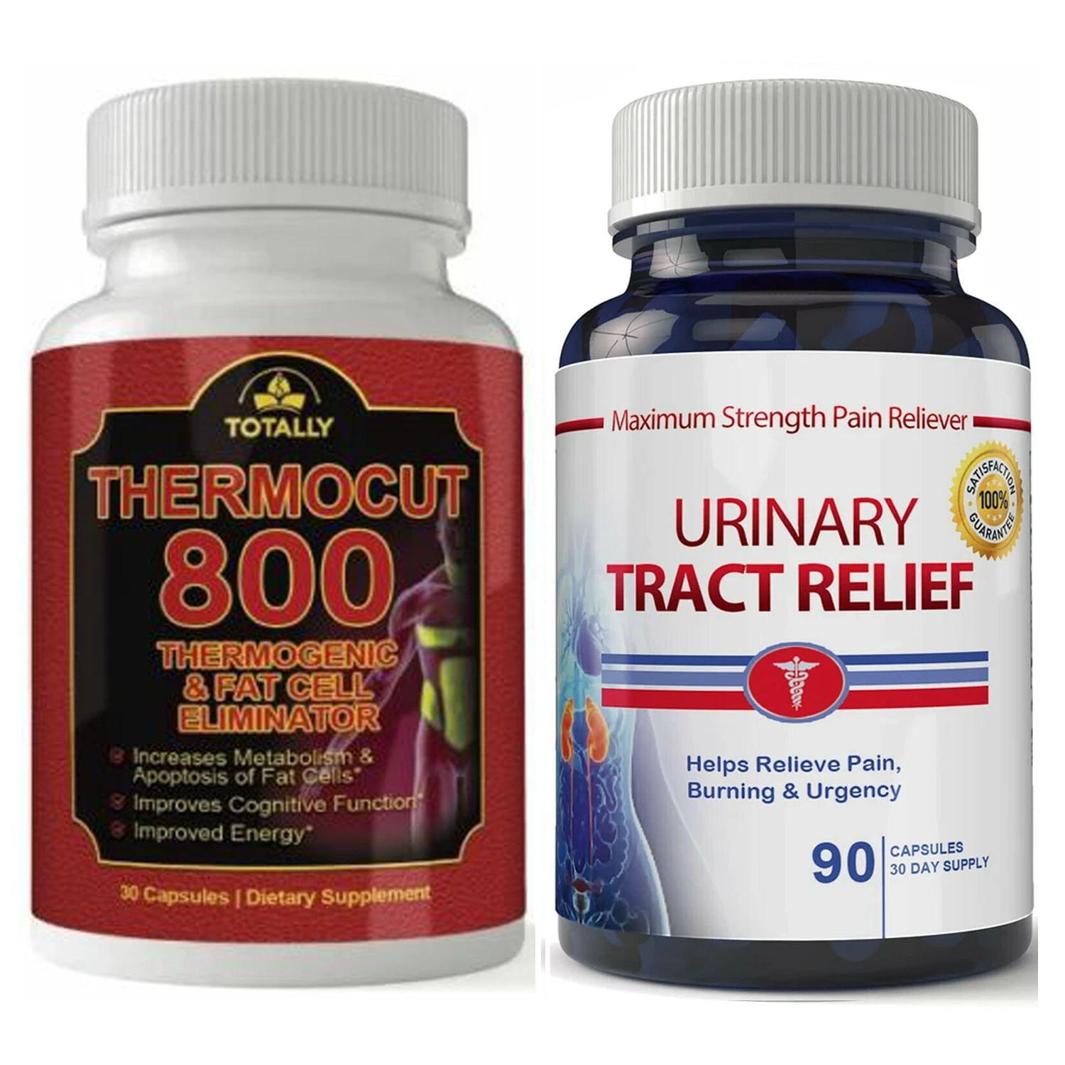 Thermogenic Fat Burner Weight Loss Pills & Urinary Tract Pain Relief Supplement