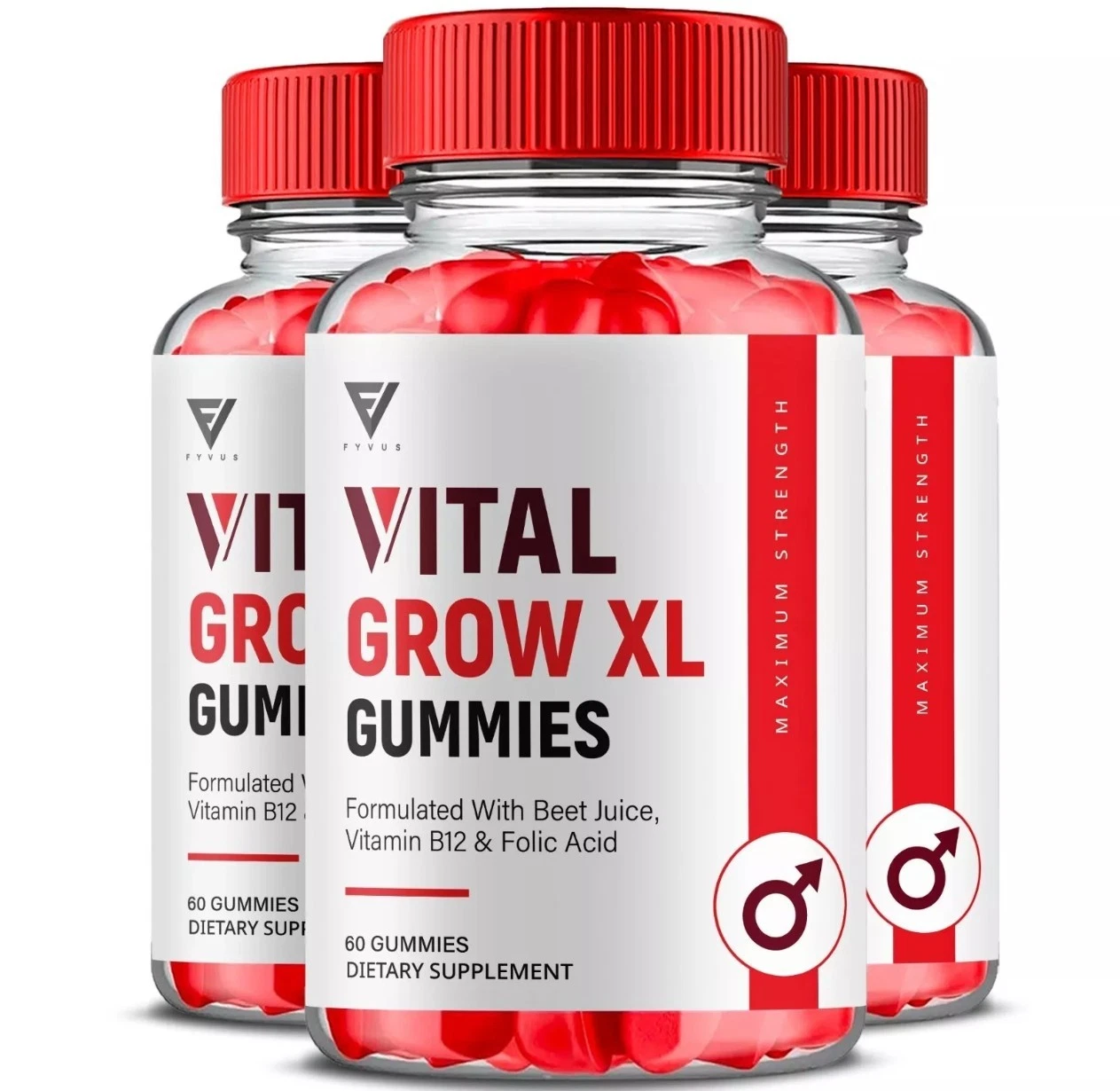 (3 Pack) Vital Grow XL Gummies VitalGrow XL Maximum Performance (180 Gummies)