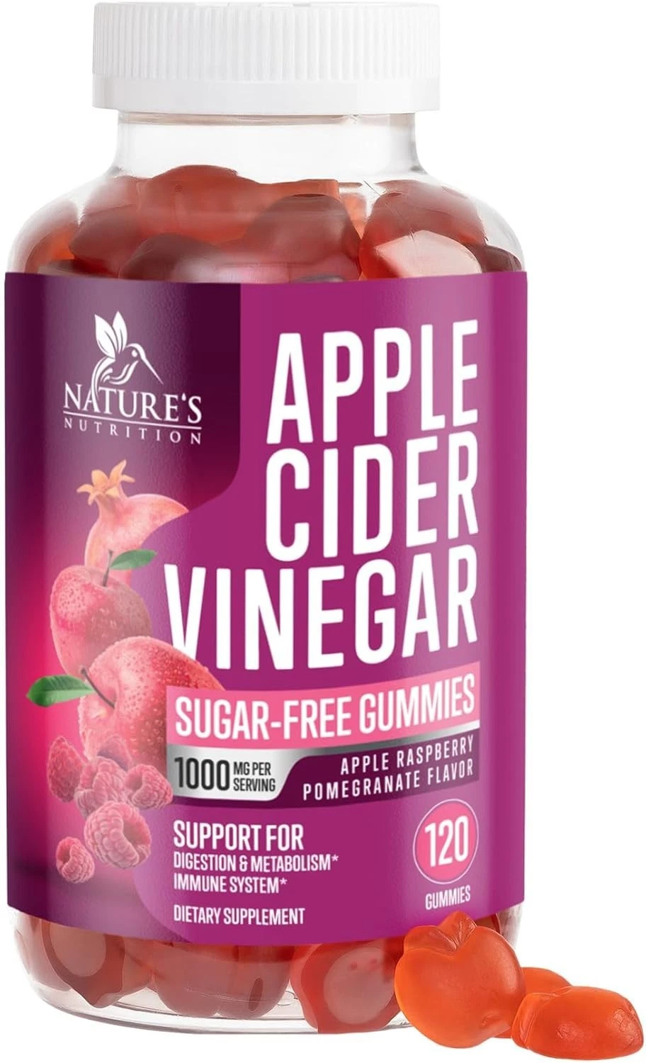 Apple Cider Vinegar Gummies 1000mg - Premium Weight Loss & Cleanse Detox ACV