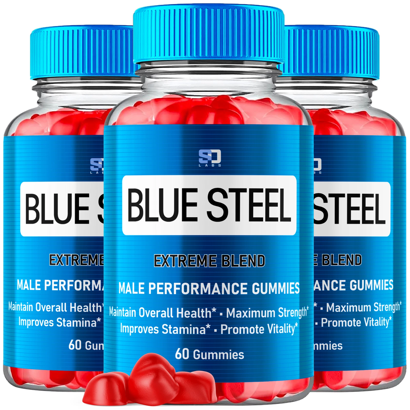 Blue Steel Male Gummies – Enhance Performance & Wellness Support (3 Pack)