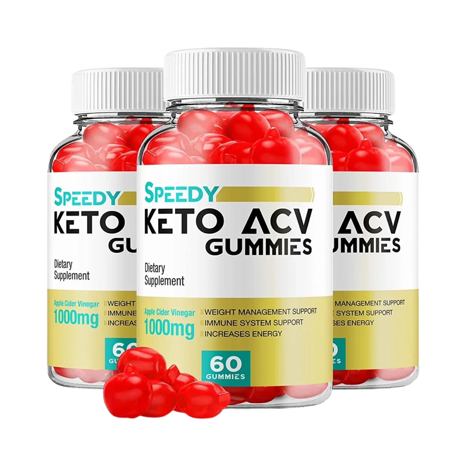3-Pack Speedy Keto ACV Gummies - Speedy Keto Gummies, Weight Loss - 180 Gummies
