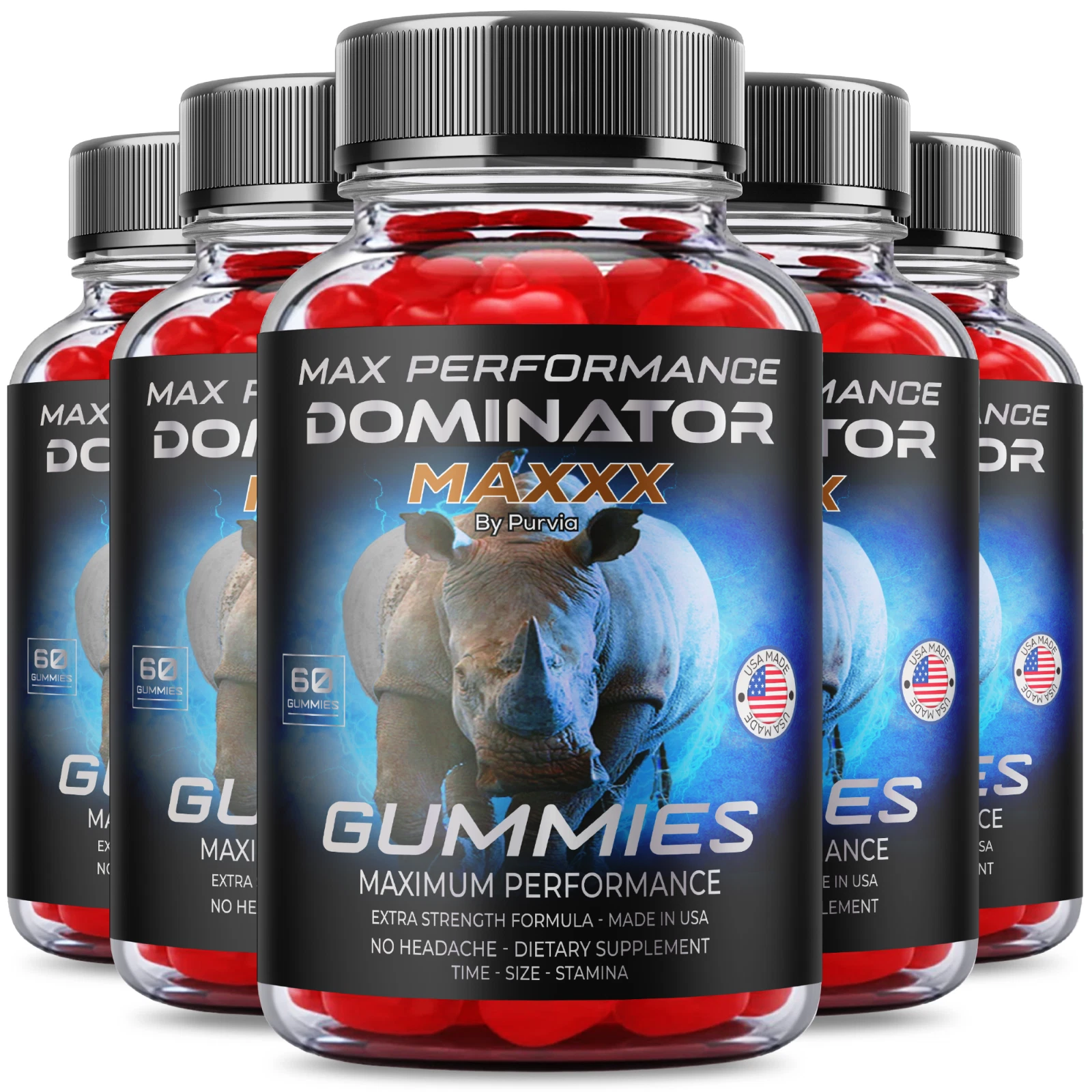 (5 Pack) Dominator Maxx Gummies For Men - Dominator Max Gummies Advanced Formula