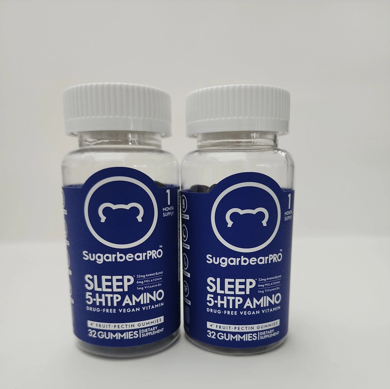 Lot of 2 - SugarbearPRO SLEEP 5-HTP Amino Gummies Drug-Free Exp 5/27