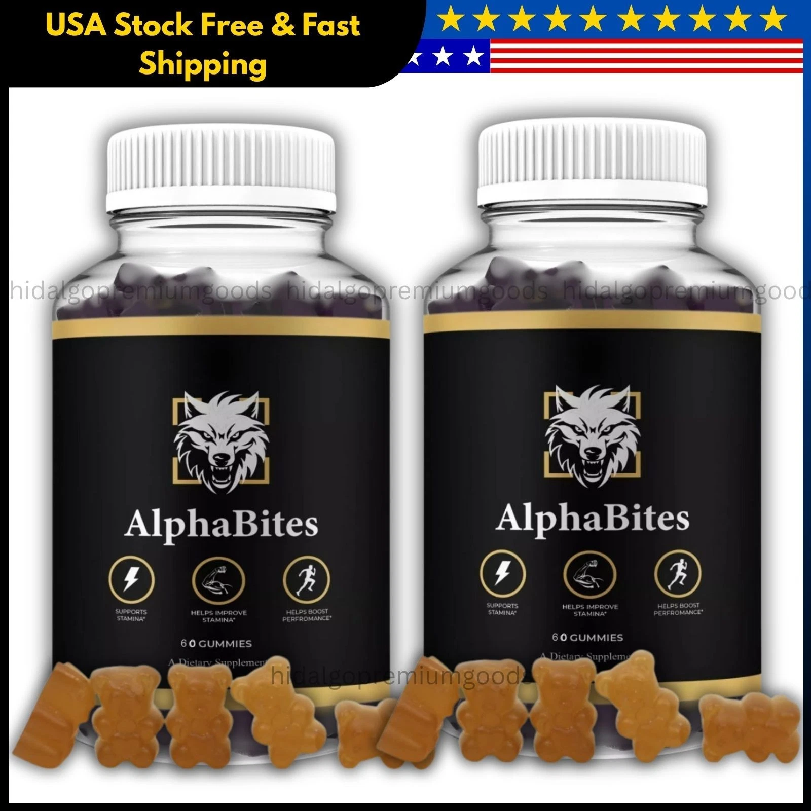 Alpha Bites Gummies AlphaBites Max Performance Gummy 60 Gummies 2 Pack US