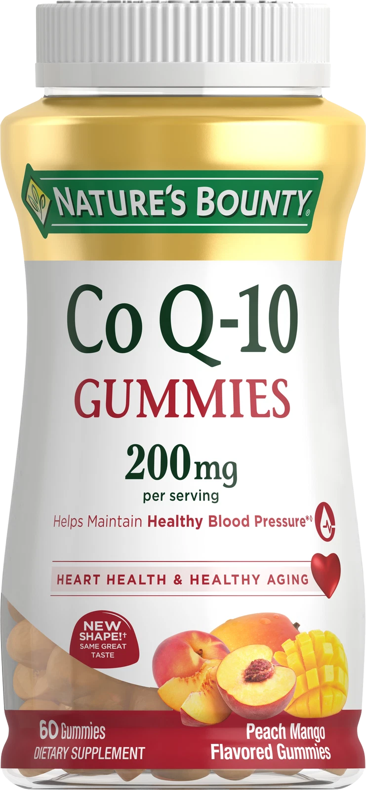 Nature's Bounty Co Q-10 Gummies- Peach Mango- 200 Mg- 60 Ct