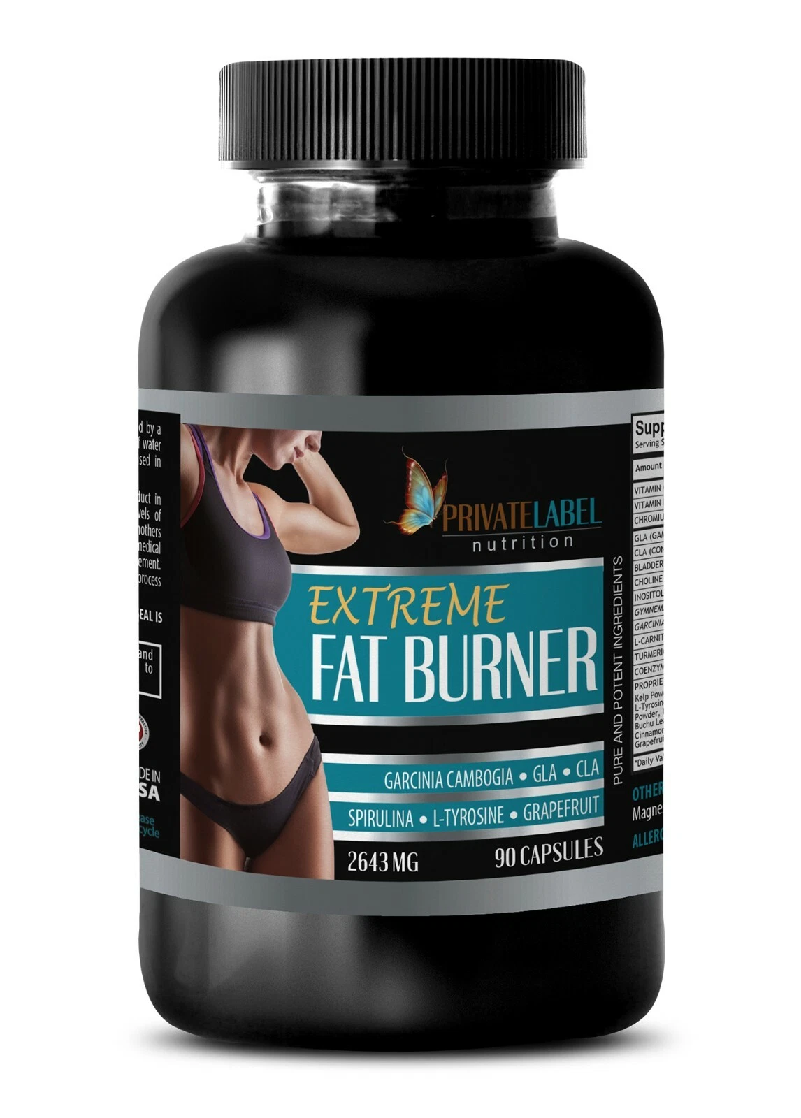 WEIGHT LOSS SLIMMING PILL - EXTREAME FAT BURNER 2645mg - 1 Bottle 90 Capsules