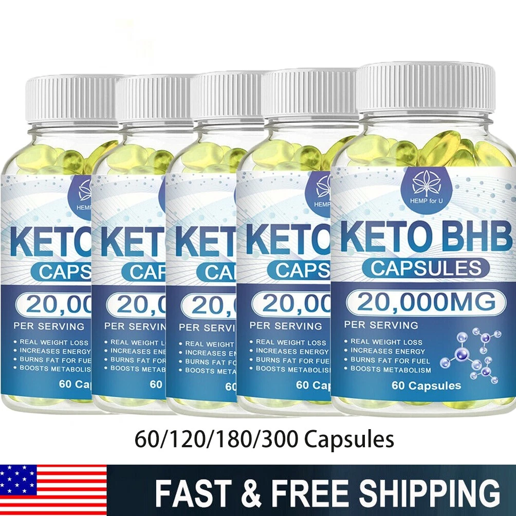 KETO BHB 2000mg Ketone FAT BURNER Weight Loss Diet Pills Ketosis 60-300Capsules