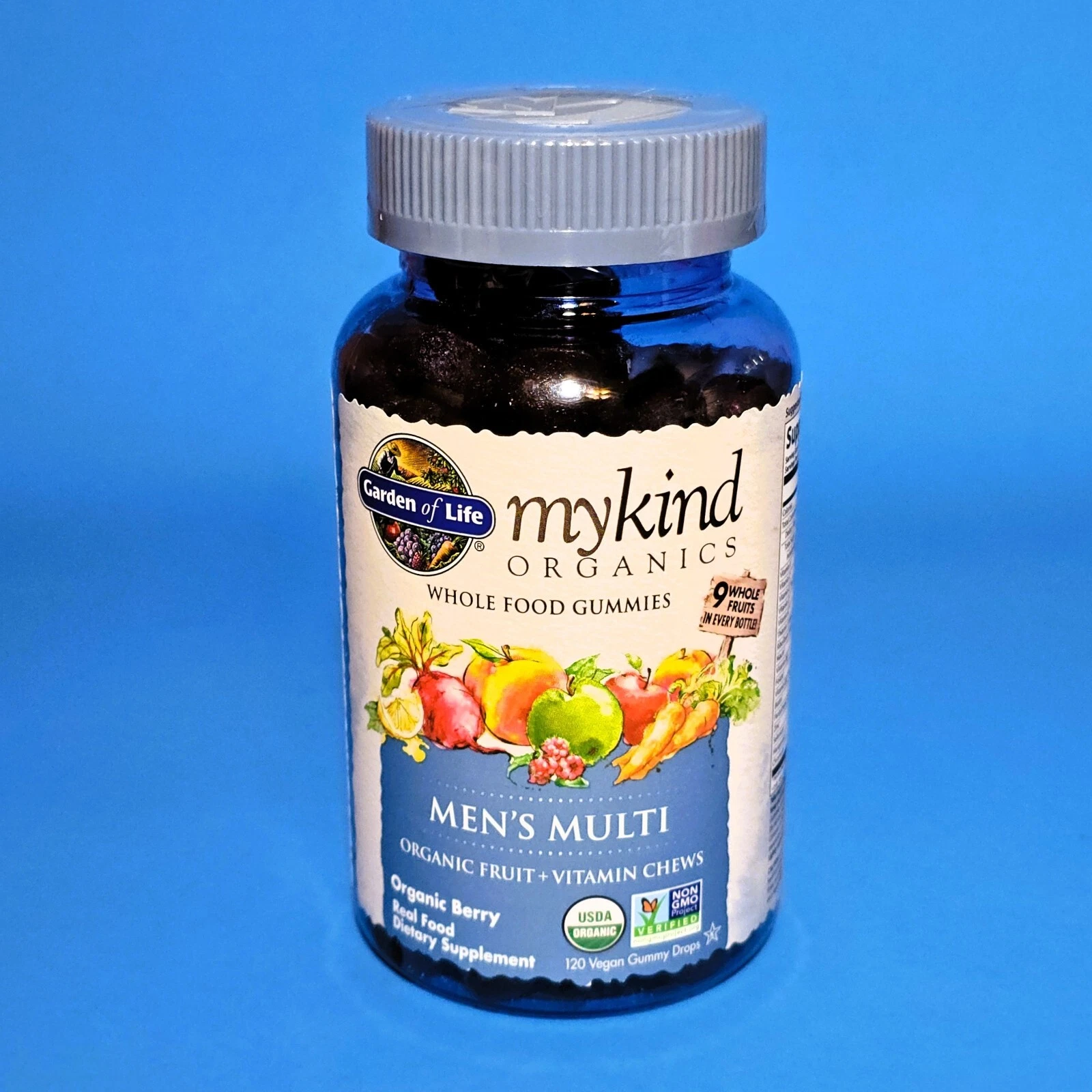Garden of Life MyKind Organics Men's Multi 120 Berry Gummies BB: 05/25 SEALED